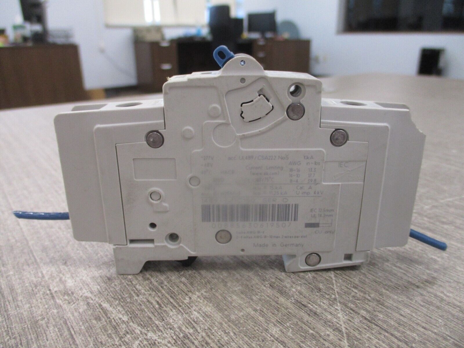 Allen-Bradley Circuit Breaker 1489-M1C150 Ser. D 15A 277V 1P 50/60Hz Used