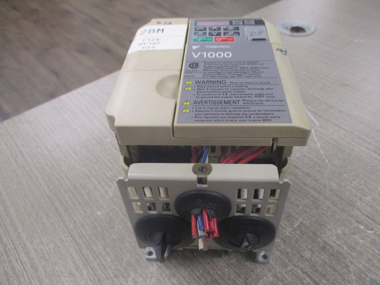 Yaskawa V1000 AC Drive CIMR-VU4A0005FAA Rev. D 3HP 3Ph *No Terminal Cover* Used