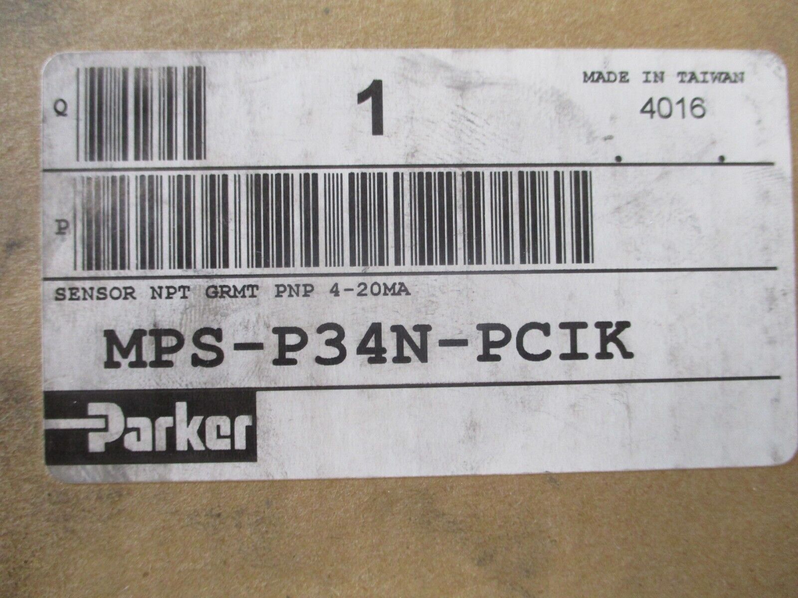 Parker Pneumatic Pressure Sensor MPS-P34N-PCIK 4-20MA New Surplus