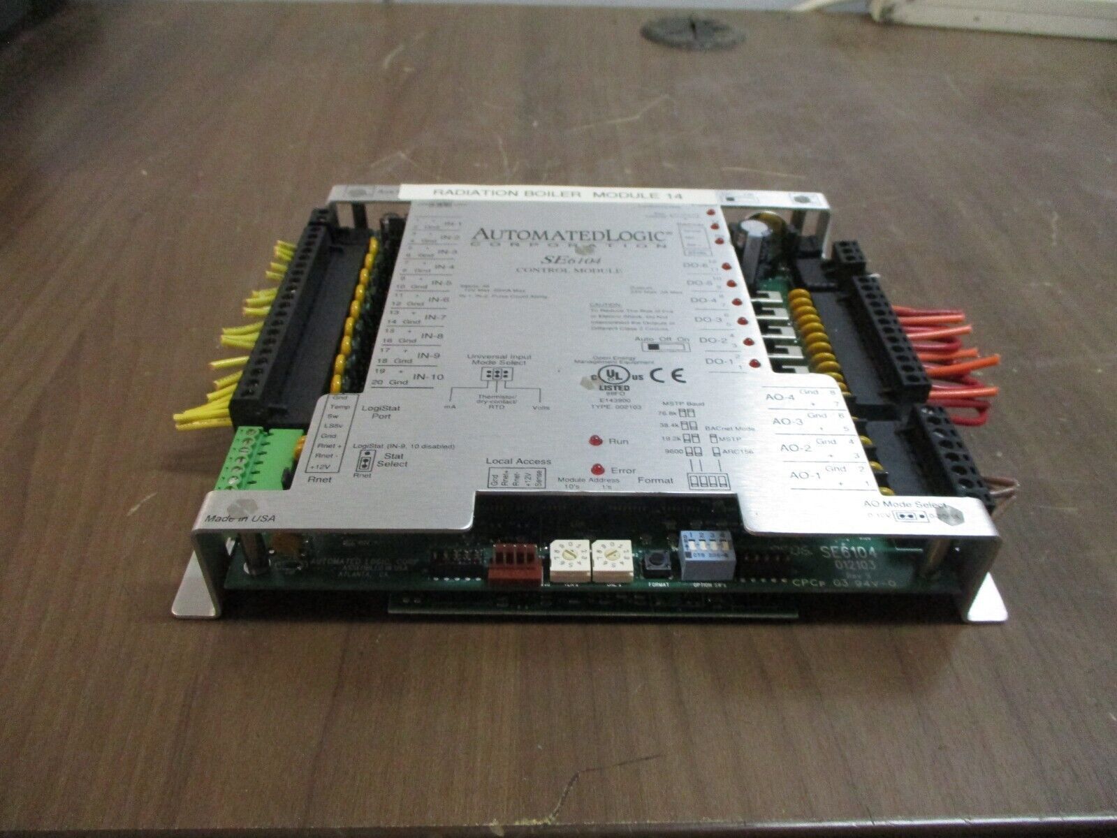 Automated Logic BACnet Control Module SE6104 Input: 10V 20mA Output: 24V 3A Used