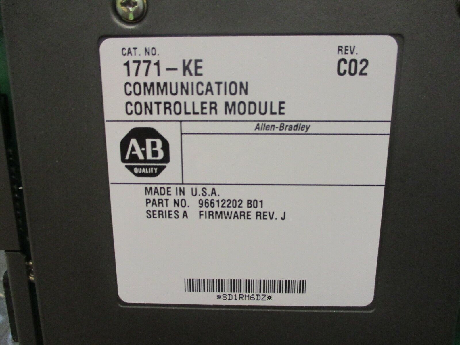 Allen-Bradley Communication Controller Module 1771-KE Rev C02 F/W Rev J *No Box*