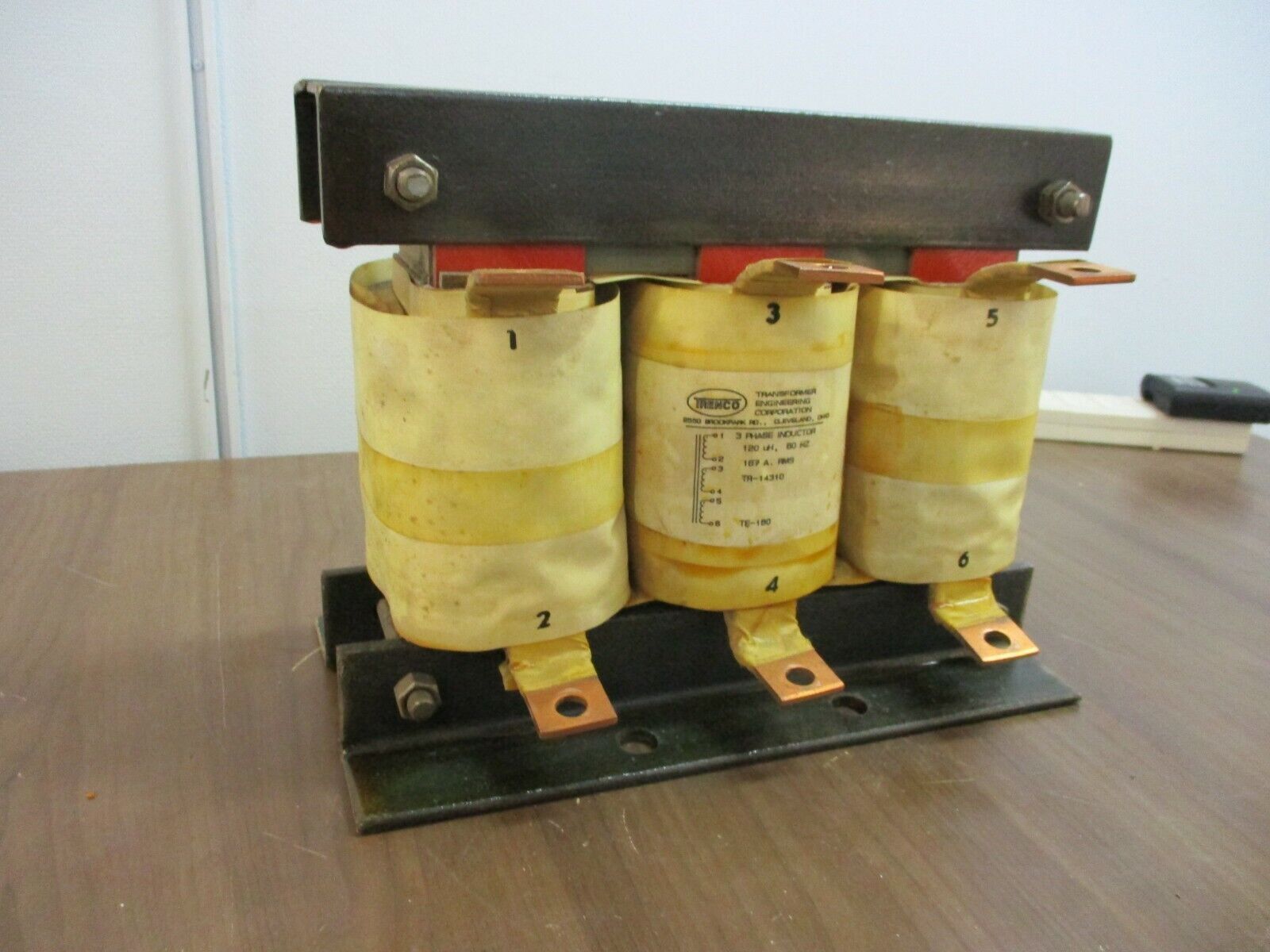 Trenco 3Ph Inductor TE-180 120uH 60Hz 167A Used