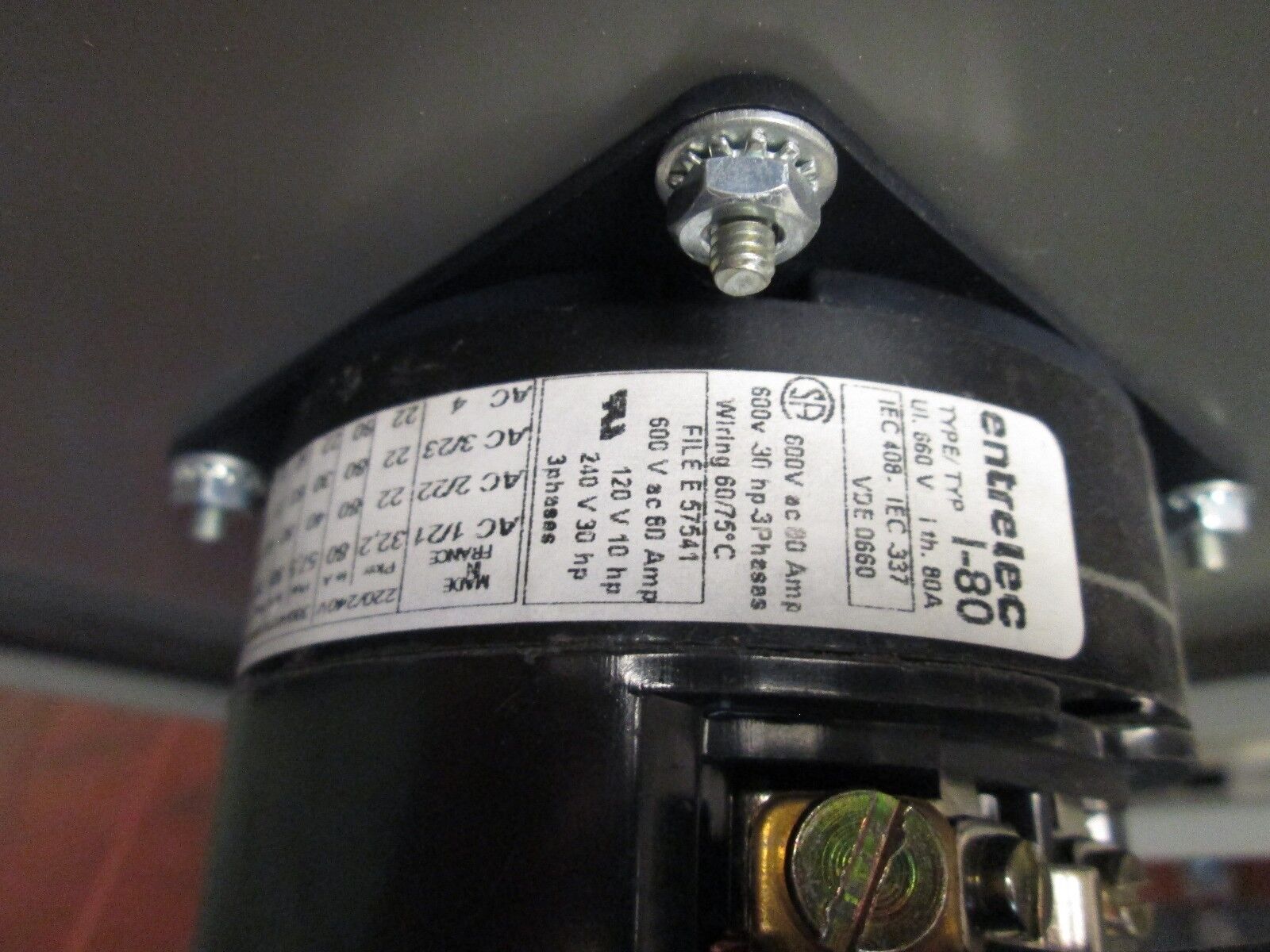 Entrelec Bypass Switch I-80 80A 3 Section Enclosed Used