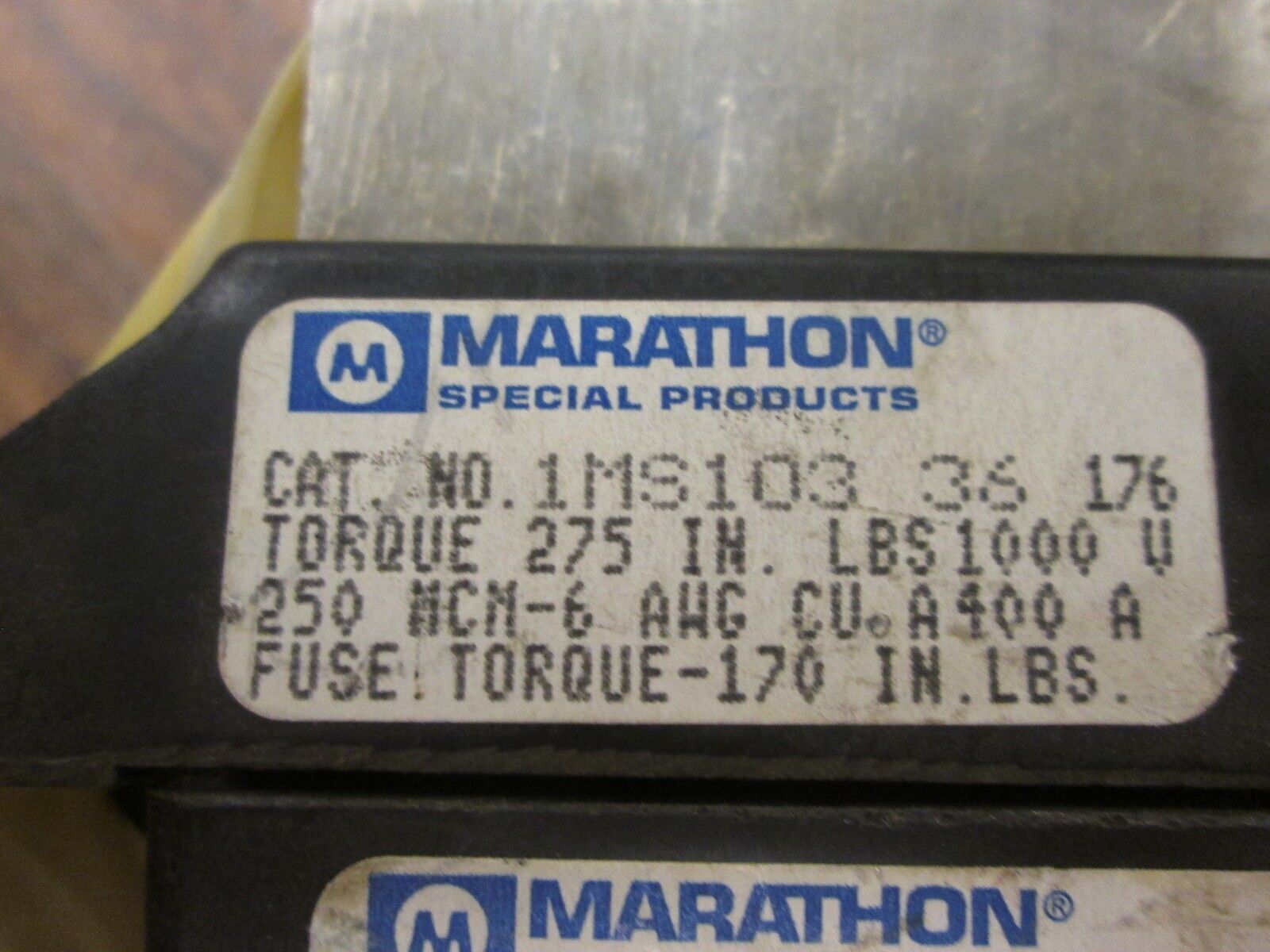 Marathon Fuse Holder 1MS103 36 400A 1000V Used