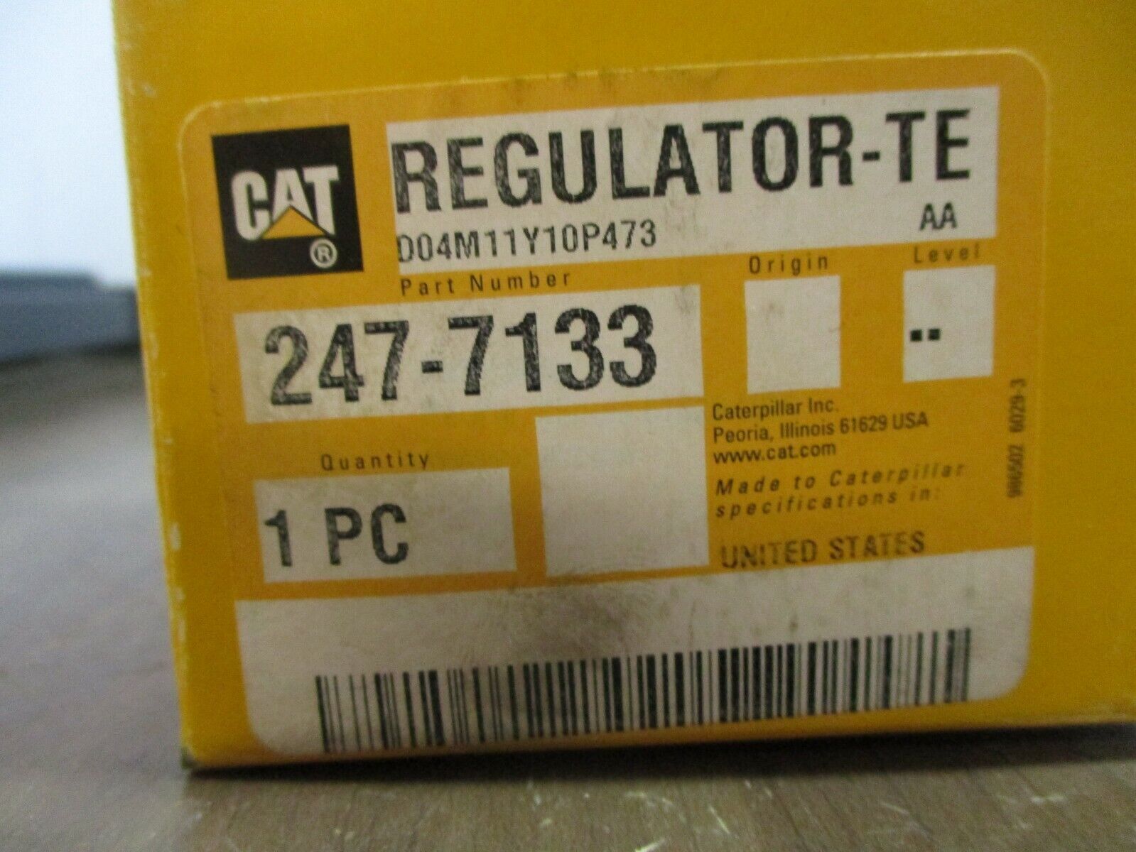 CAT Temperature Regulator 247-7133 New Surplus