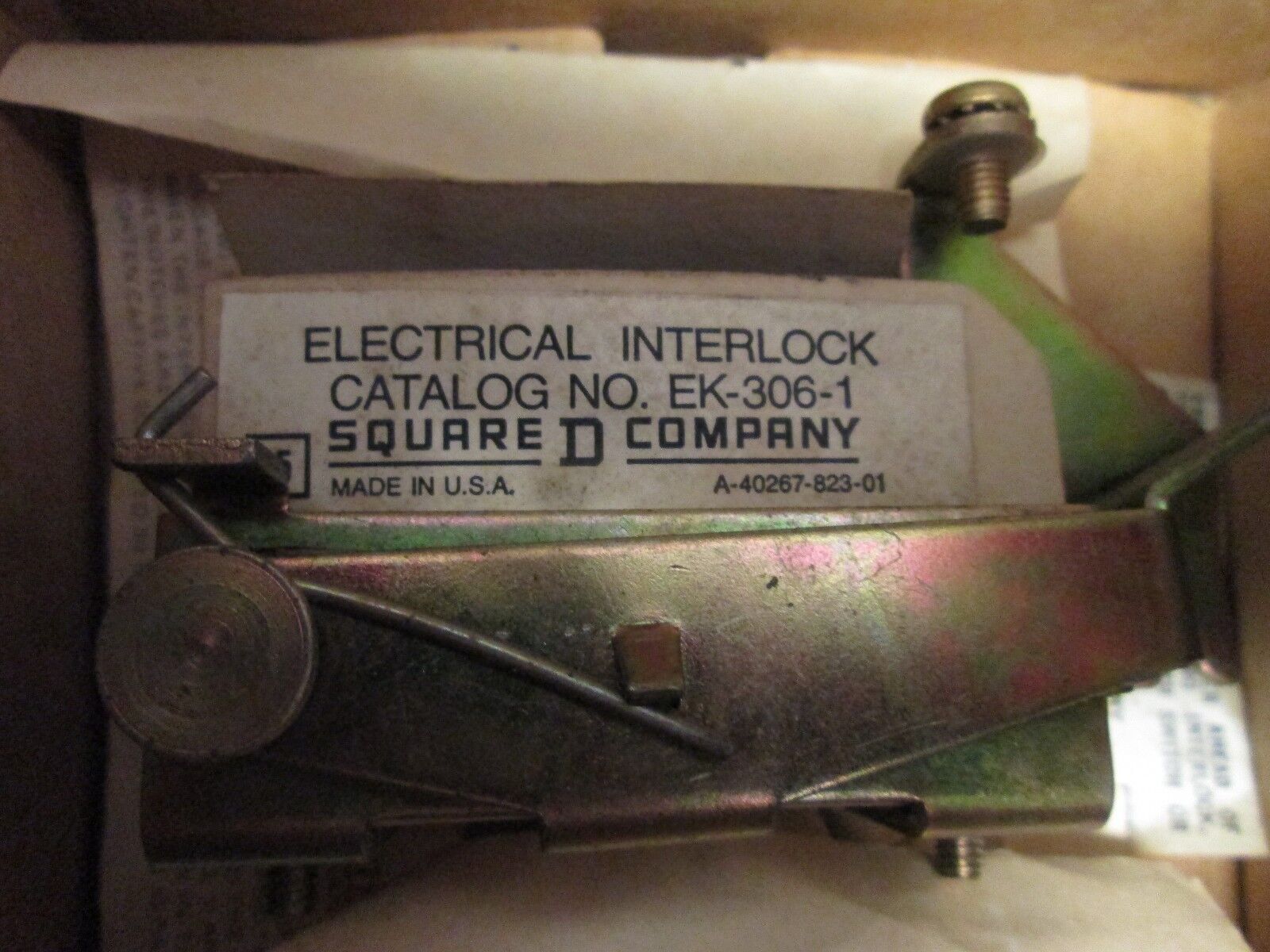 Square D Electrical Interlock EK-306-1 60A 1NO 1NC New Surplus