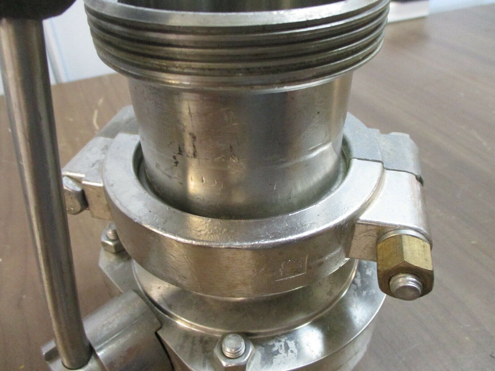 Misc. Brand Sanitary Stainless Steel Butterfly Valve Size: 3" Used