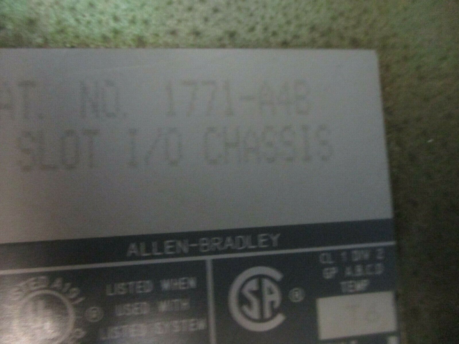 Allen-Bradley 16-Slot I/O Chassis 1771-A4B 5V 24A Used