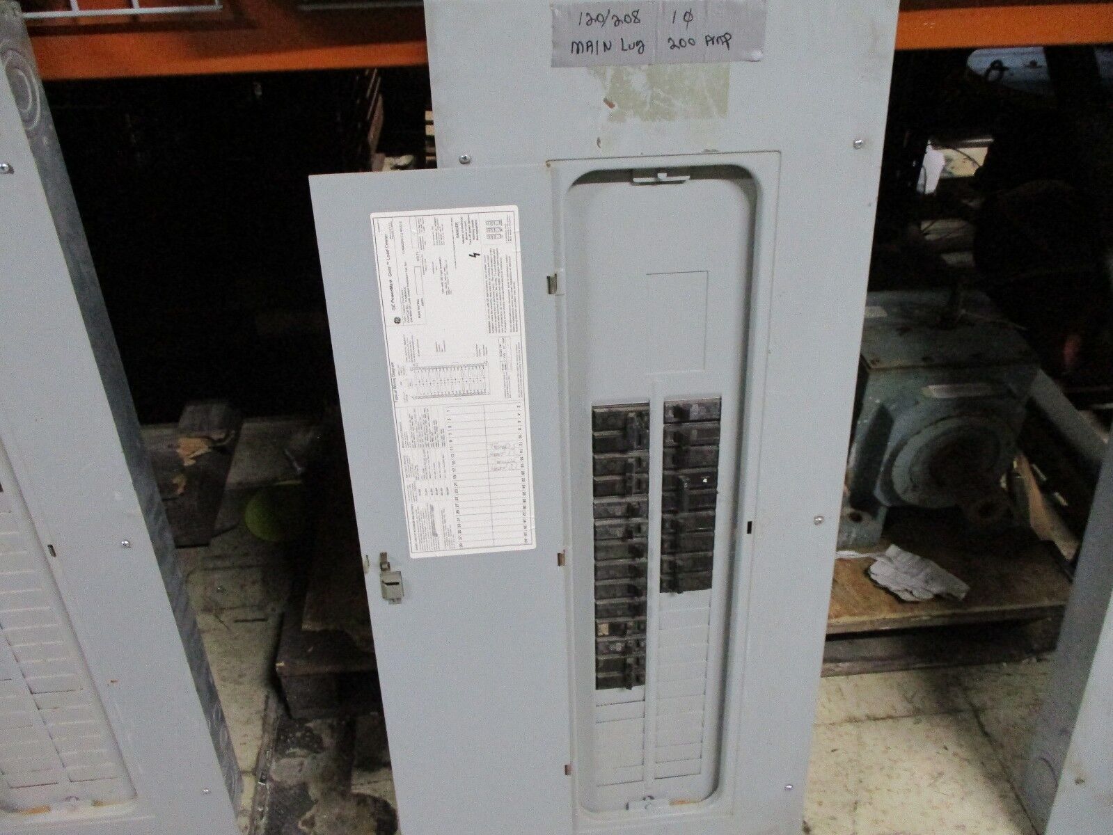 GE Main Lug Circuit Breaker Panel TLM4020CCU MOD6 200A Max 120/208V 1Ph Used