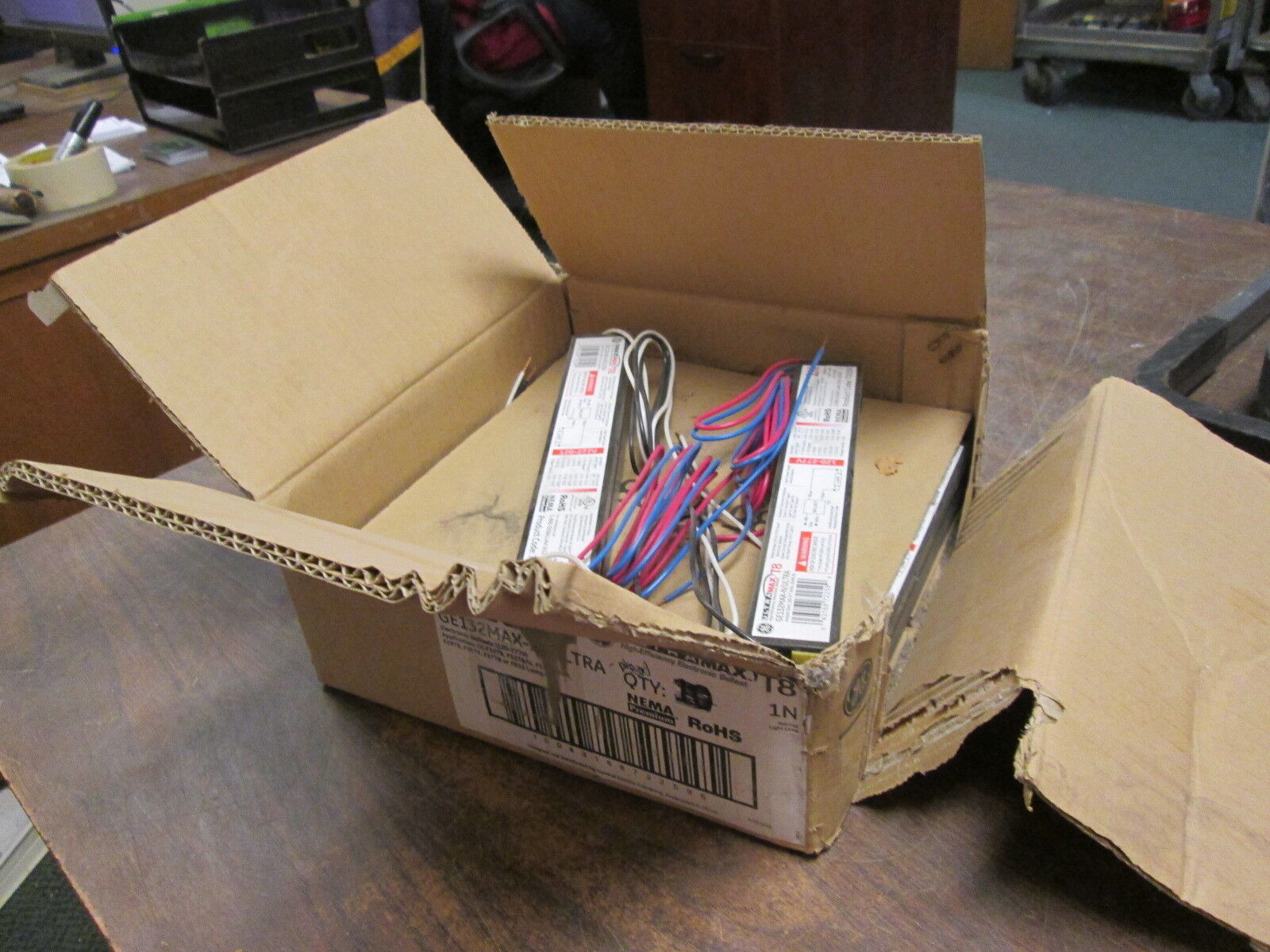 GE Ultra Max T8 Ballast GE132MAX-N/ULTRA 120-277V 50/60Hz *Box of 7* New Surplus