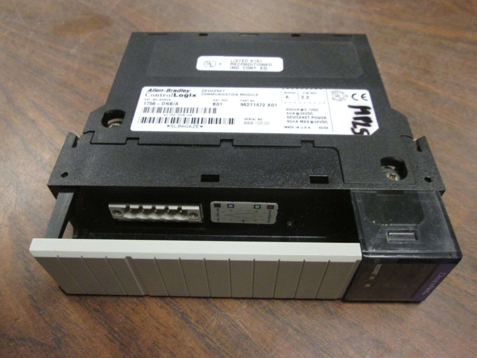 Allen-Bradley ControlLogix DeviceNet Comm Module 1756-DNB/A CAT Rev B01 Used