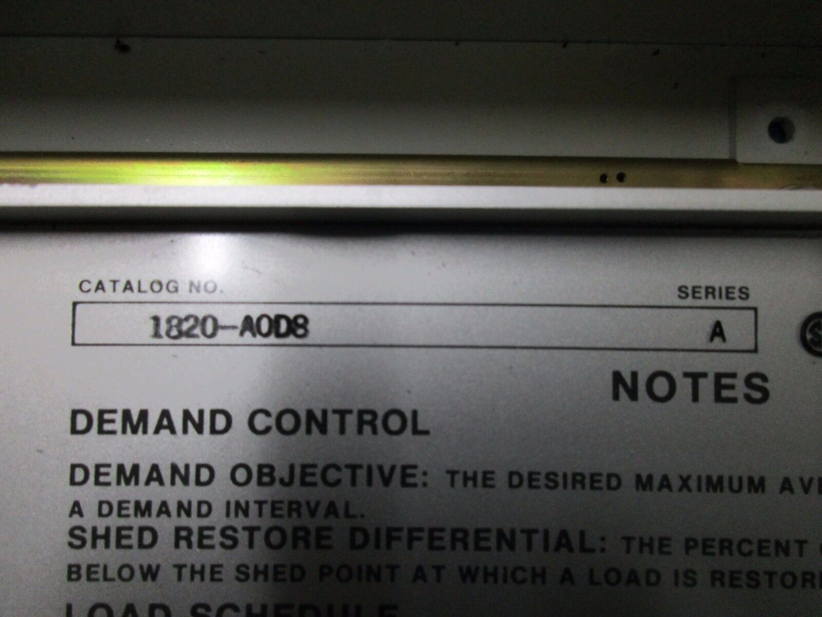 Allen-Bradley Demand/Schedule Controller 1820-A0D8 Ser. A Used