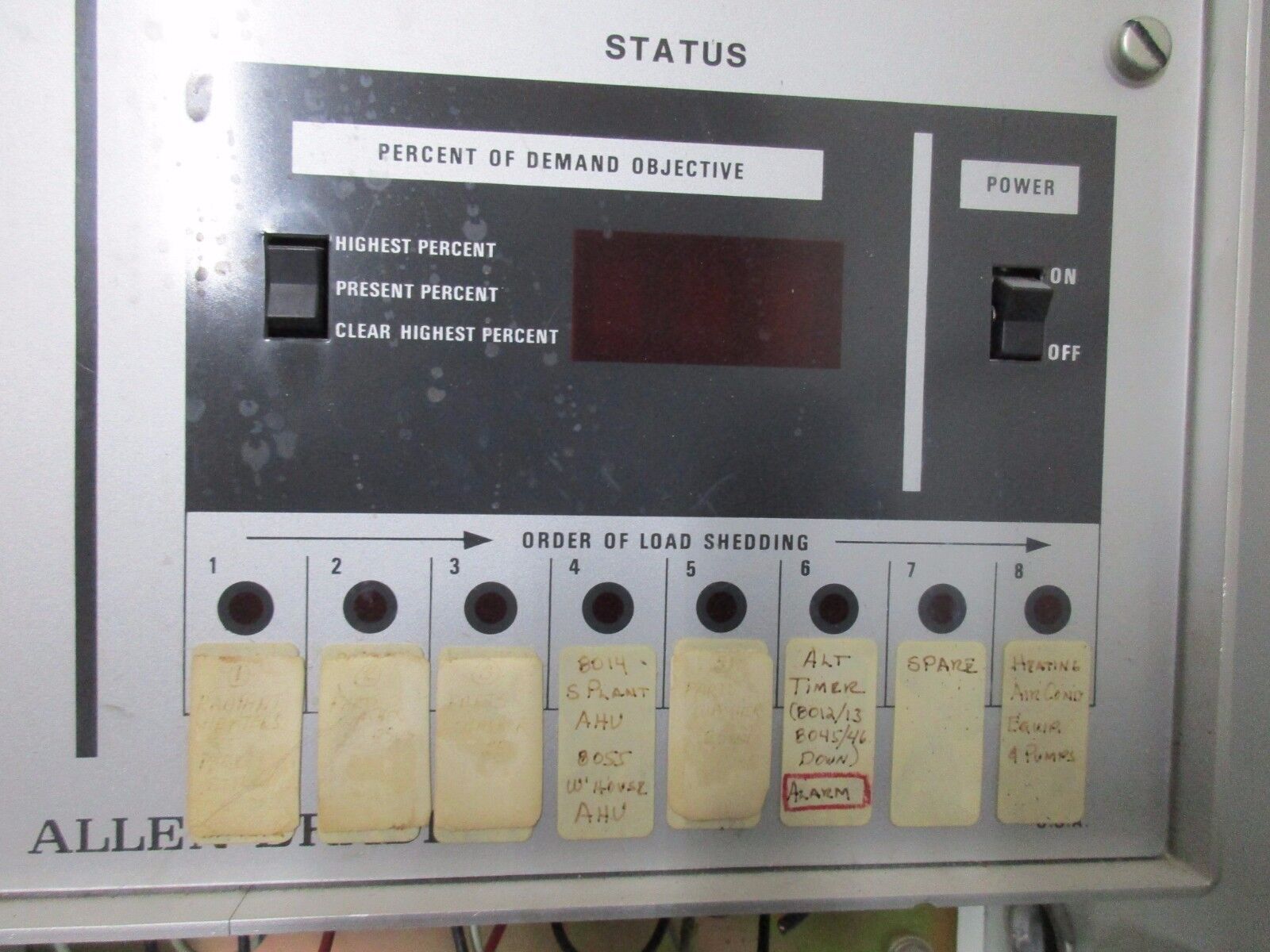 Allen-Bradley Demand/Schedule Controller 1820-A0D8 Ser. A Used