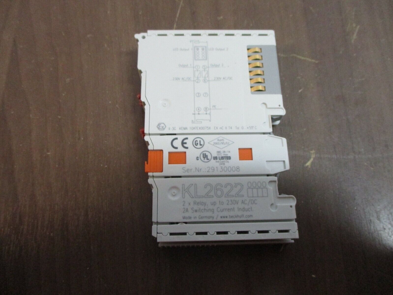 Beckhoff 2x Relay Terminal KL2622 230V Used