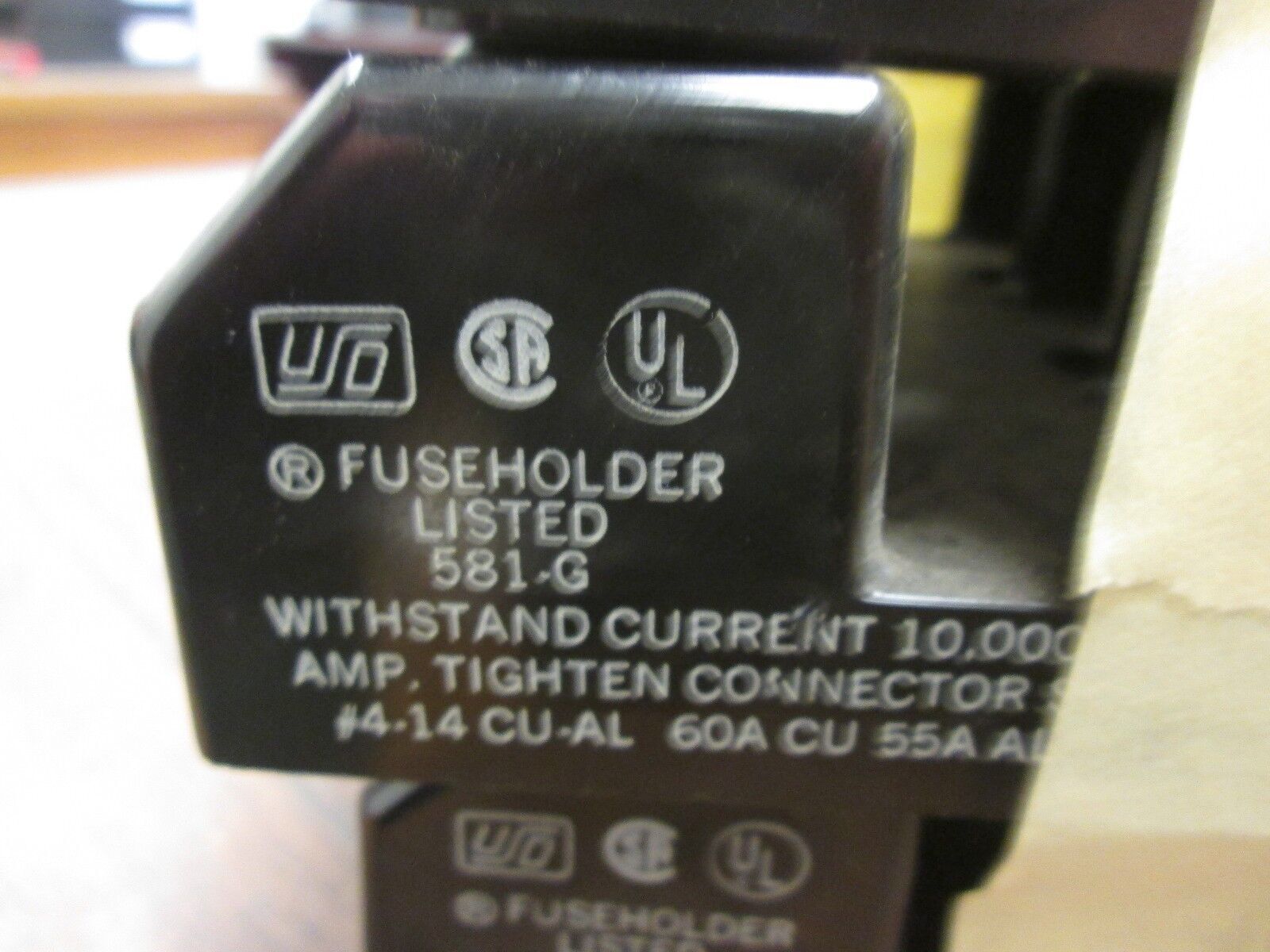 USD Fuseholder H25060 3281 60A 250V 3P *Lot of 3* Used