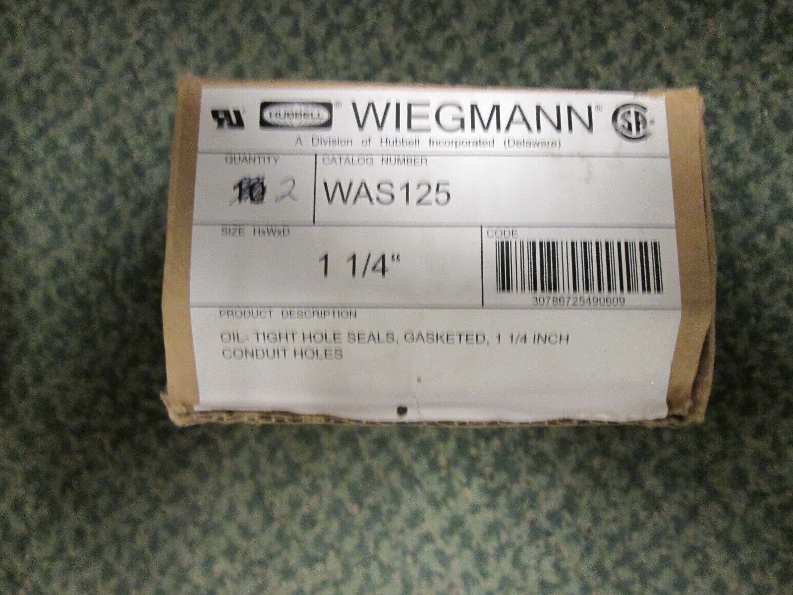 Wiegmann Oil-tight Hole Seal WAS125 1.25" *Lot of 2* New Surplus