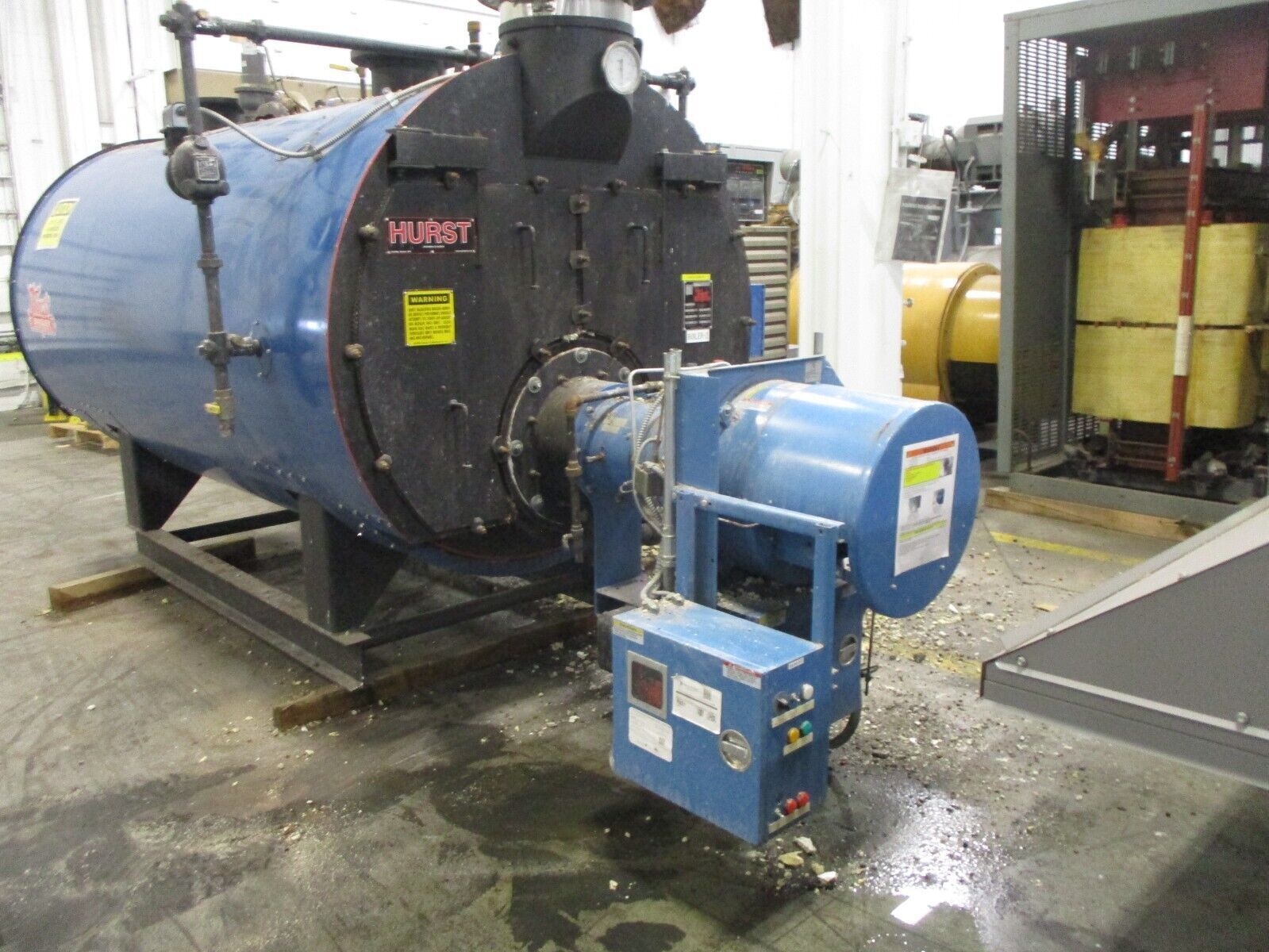 Hurst Series 500 Firetube Boiler 100HP 500 SQ FT Heating Surface MFD 2005 Used