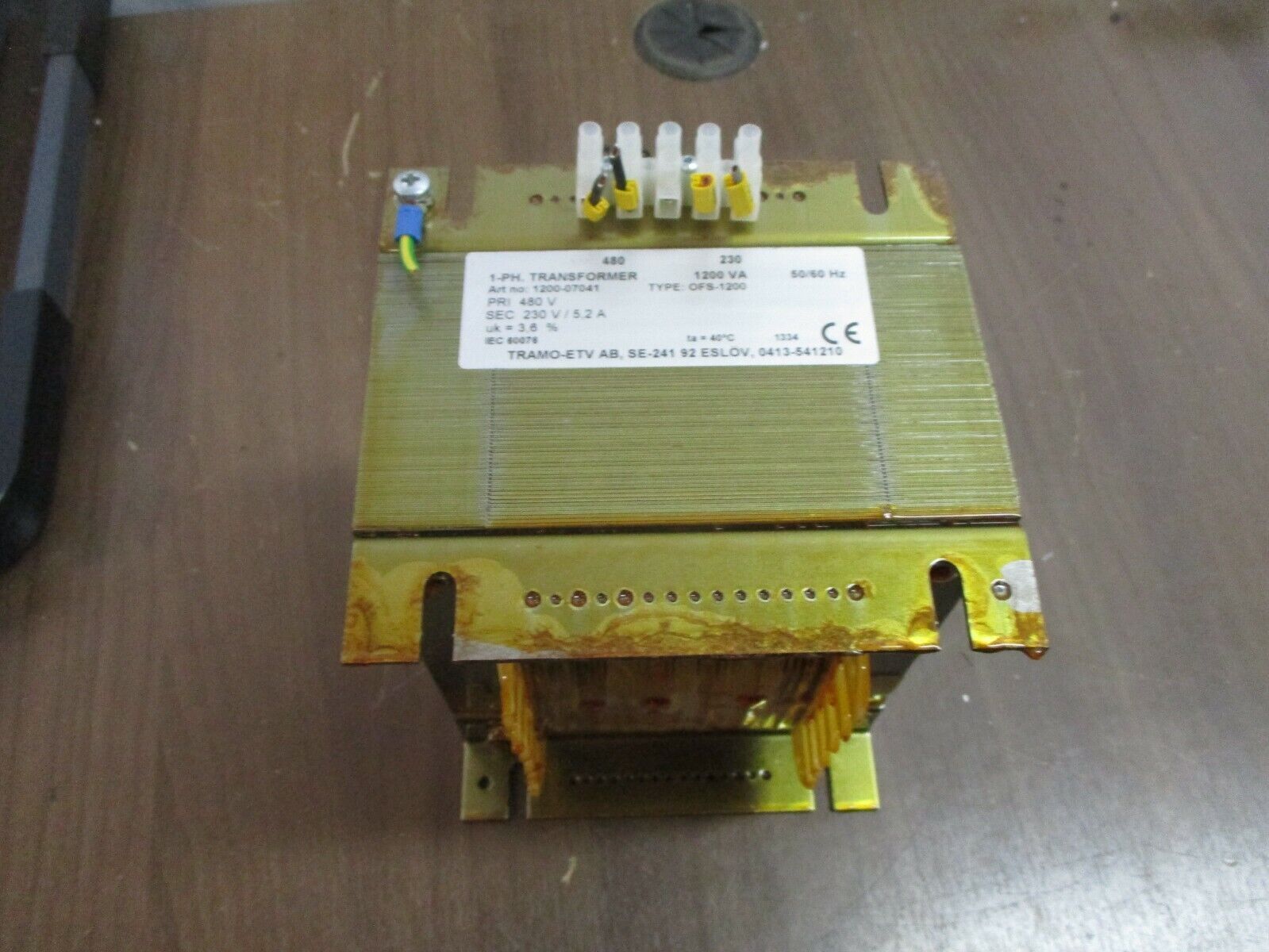 Tramo-ETV OFS-1200 Transformer 1200-07041 1200VA Pri: 480V Sec: 230V 50/60Hz
