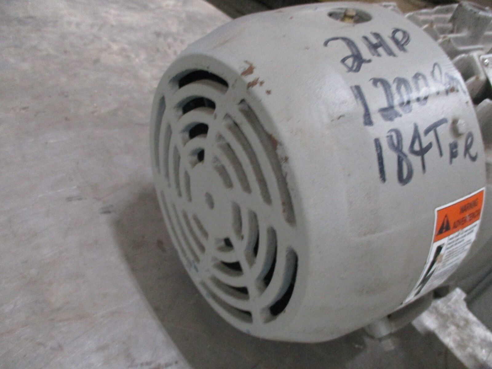 Siemens AC Motor 1LE23211CC314AA3 2HP 1200RPM 208-230/460V 6.7-6.4/3.2A Used