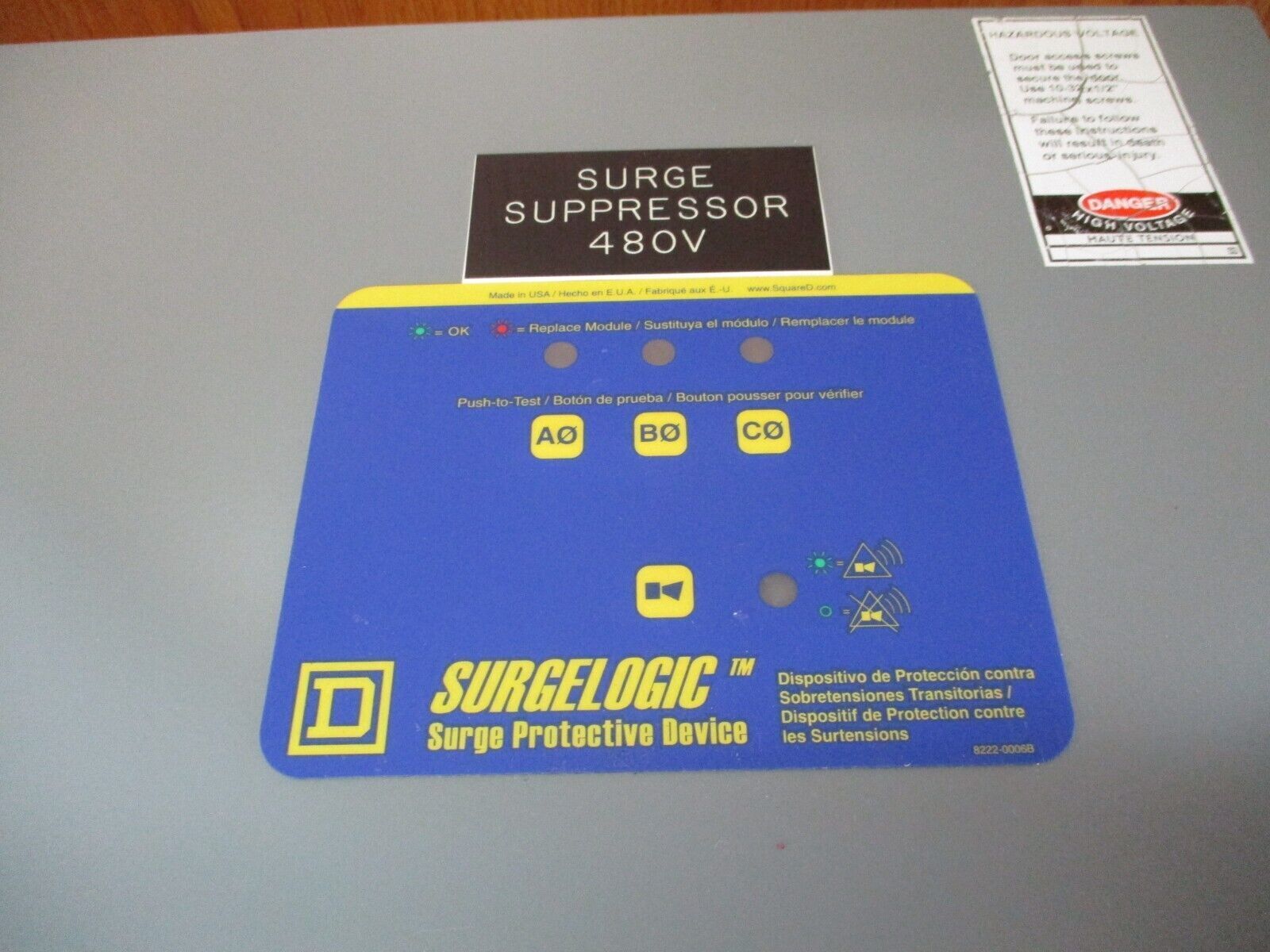 Square D Surgelogic Surge Protective Device TVS4EMA48A 480kA 480Y/277V 3Ph Used