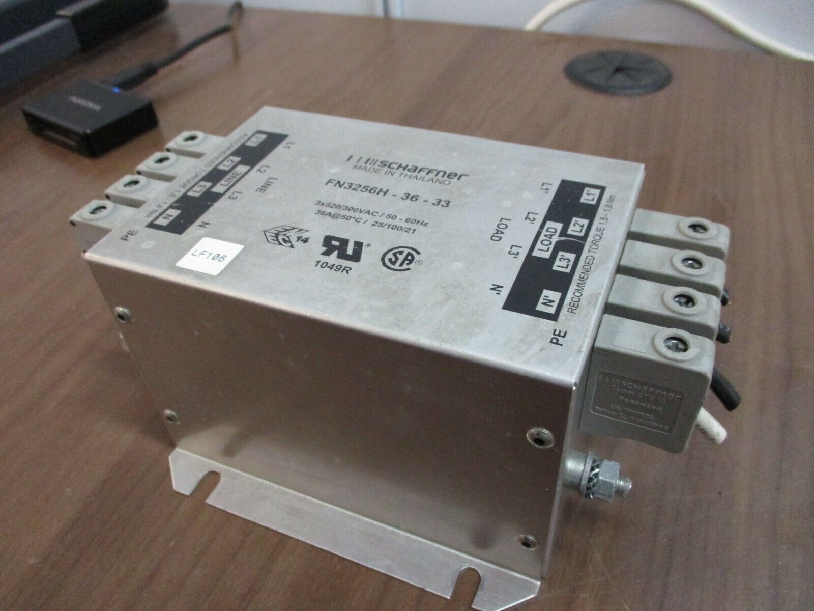 Schaffner Line Filter FN3256H-36-33 520/300VAC 50-60 Hz 3Ph 36A Used