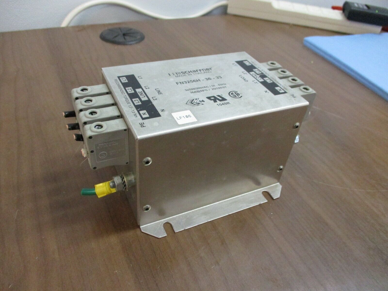Schaffner Line Filter FN3256H-36-33 520/300VAC 50-60 Hz 3Ph 36A Used