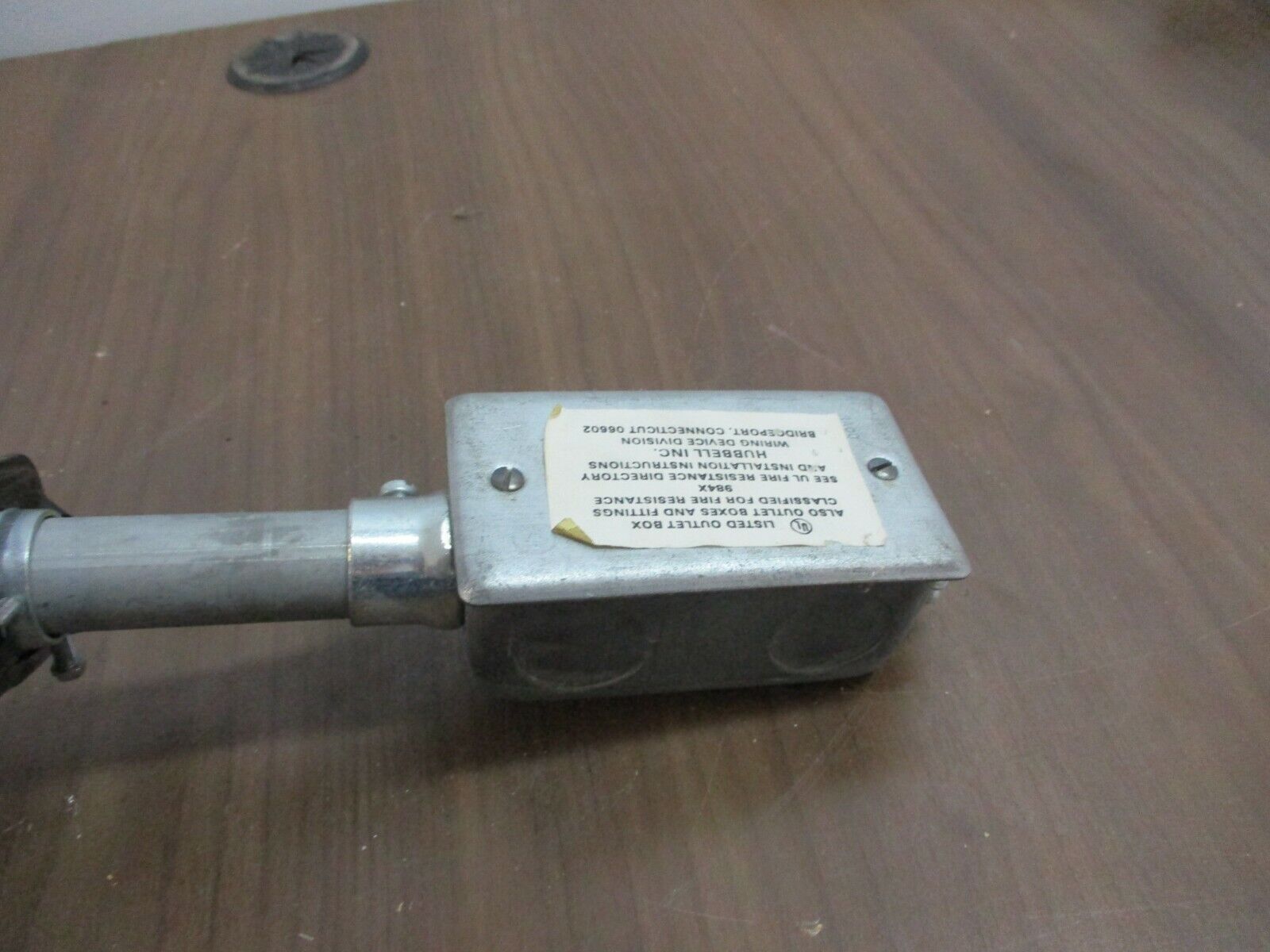 Hubbell Poke Through Duplex Receptacle Flush Mount 115V Used