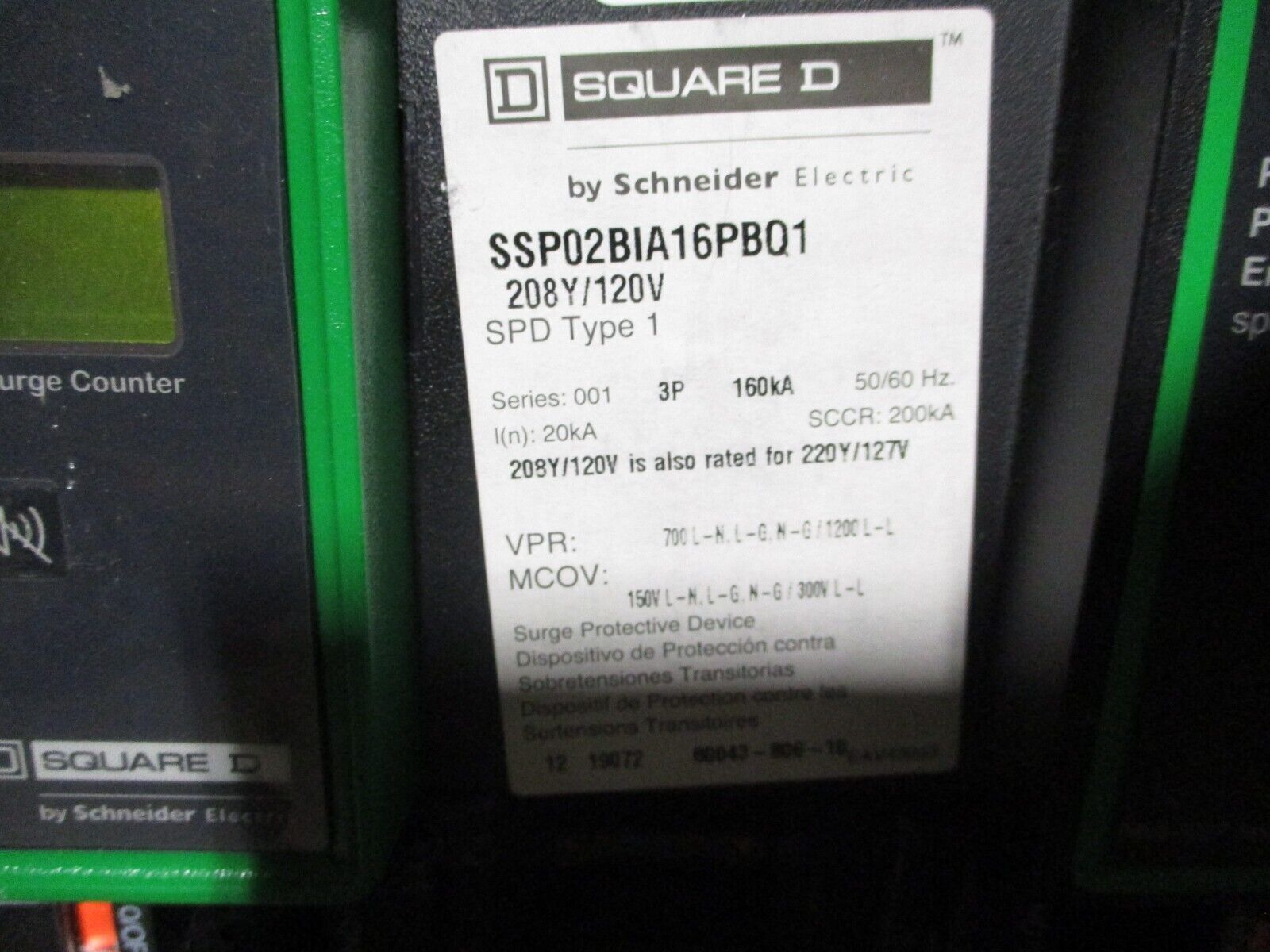 Square D Main Lug NQ Panelboard Interior 12417700710070001 100A 208Y/120V 3Ph 4W