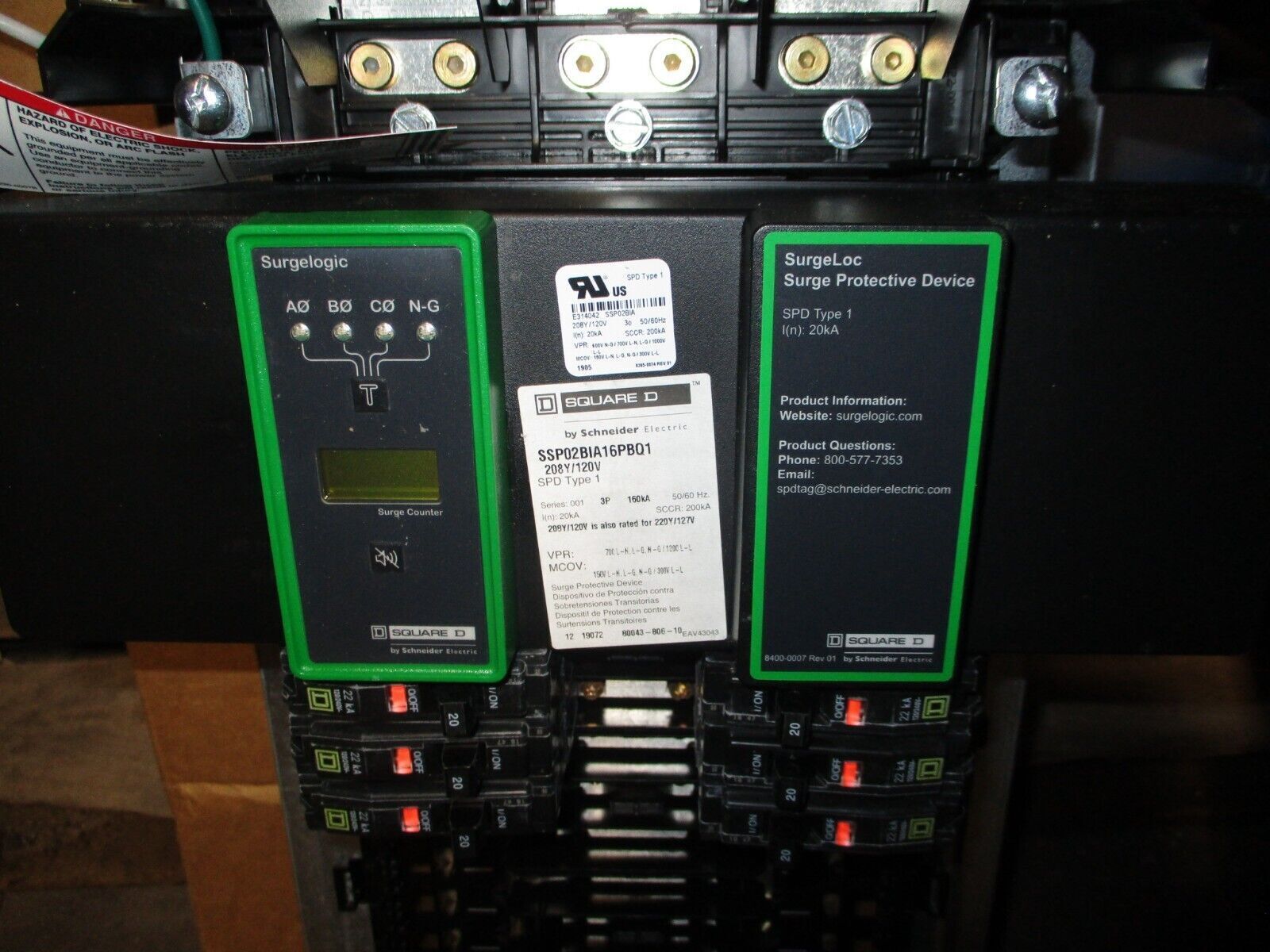 Square D Main Lug NQ Panelboard Interior 12417700710070001 100A 208Y/120V 3Ph 4W