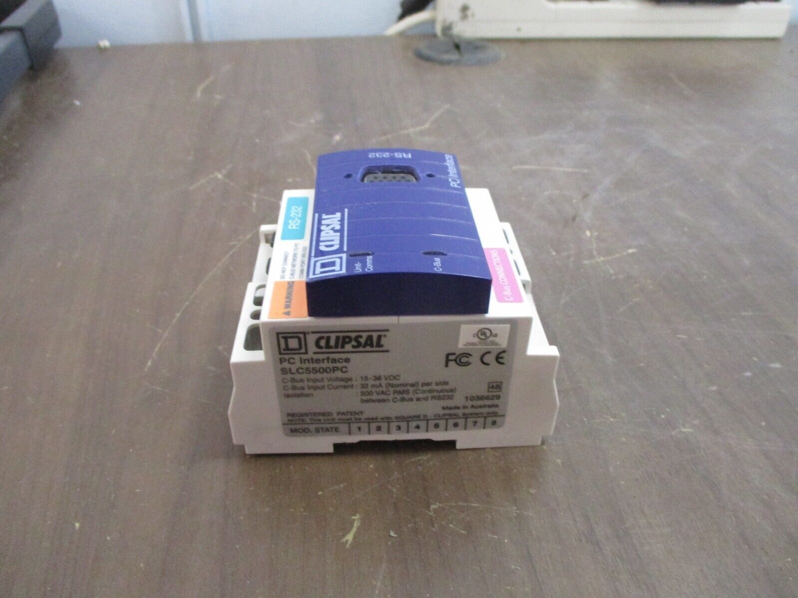 Square D Clipsal PC Interface Module SLC5500PC 15-36VDC 32mA Per Side Used