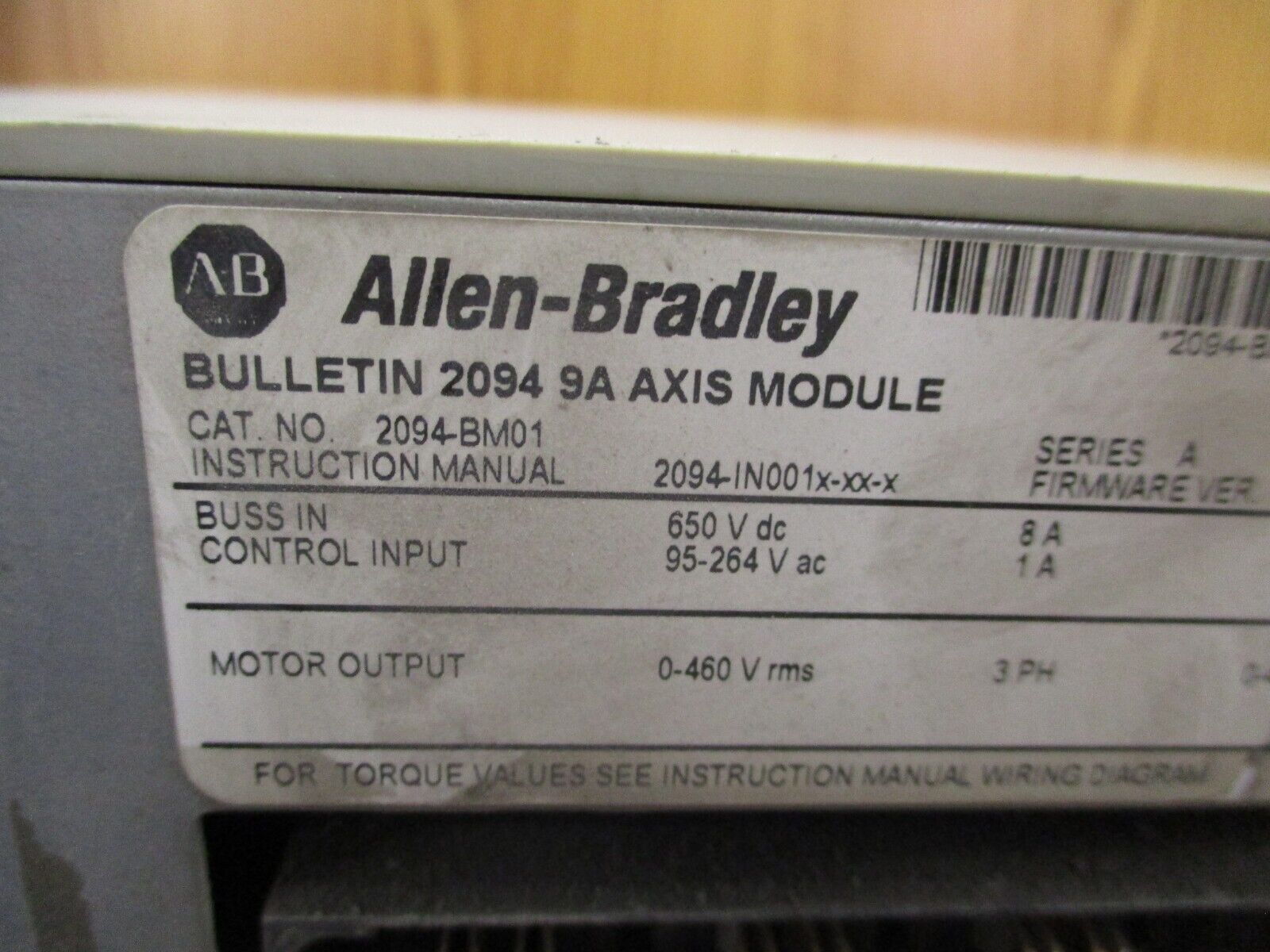Allen-Bradley Kinetix 6000 Axis Module 2094-BM01 Ser. A F/W Ver. V1.82 Used