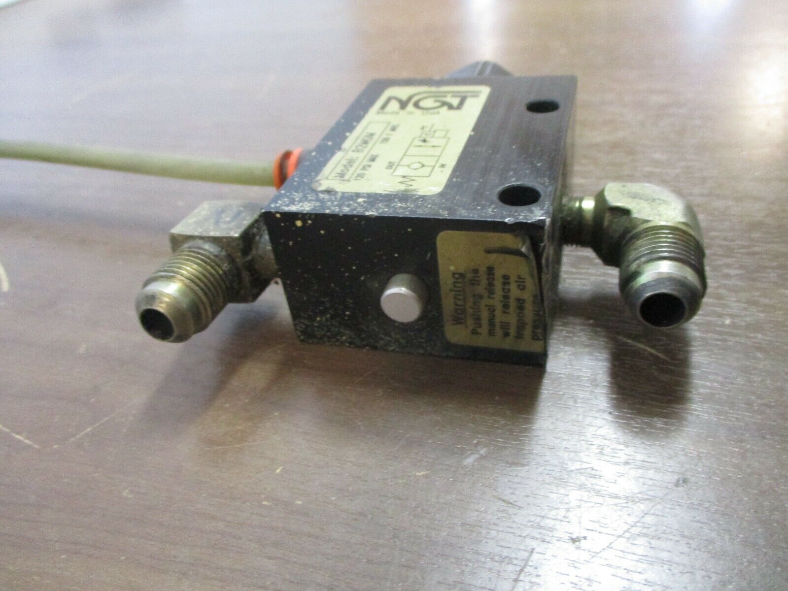 NGT Manual Release Check Valve B2M0M 120PSI Max 150°F Max Used