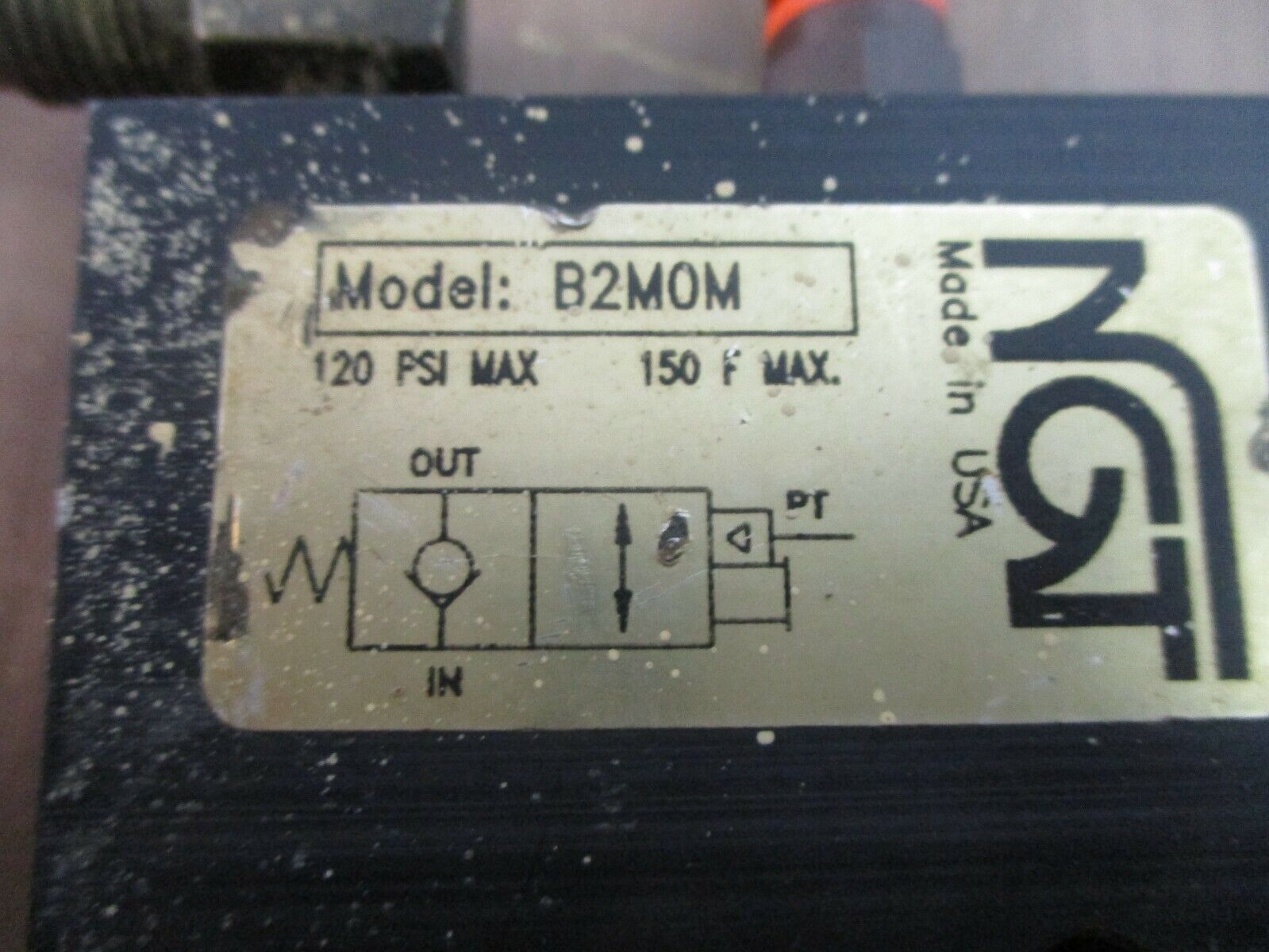 NGT Manual Release Check Valve B2M0M 120PSI Max 150°F Max Used