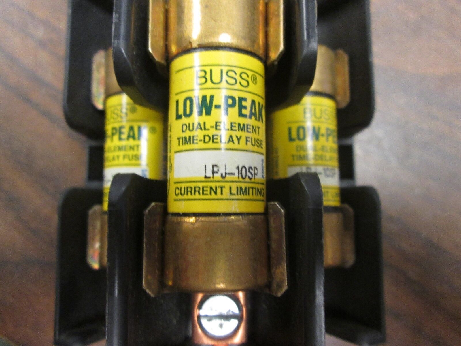 Buss Fuseblock JP60030-3CORA 30A 600V 3P Class J Pyramid w/ 10A Fuses Used