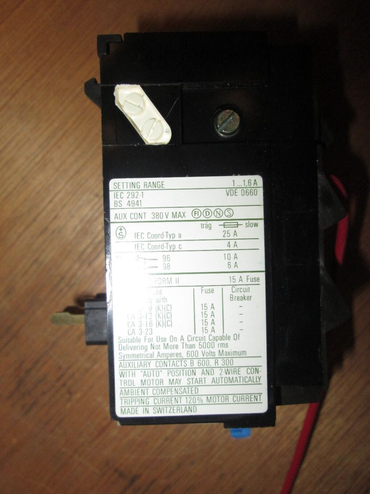 Sprecher + Schuh Solid State Overload Relay CT 3-12 Box of 10 1-1.6A range