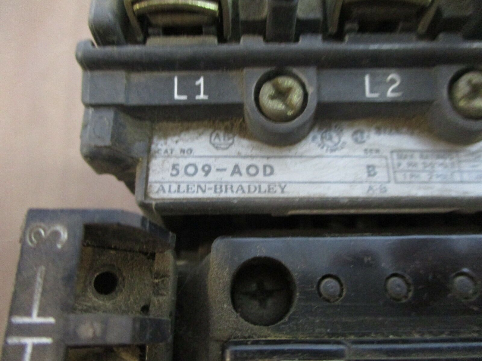 Allen-Bradley Starter 509-AOD 115-120V Coil Size 0 600V Used