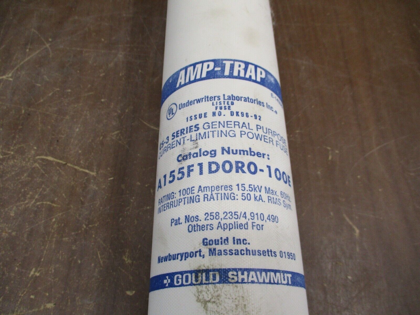 Gould Shawmut CS-3 Fuse A155F1D0R0-100E 15.5kV 100E 60Hz Used