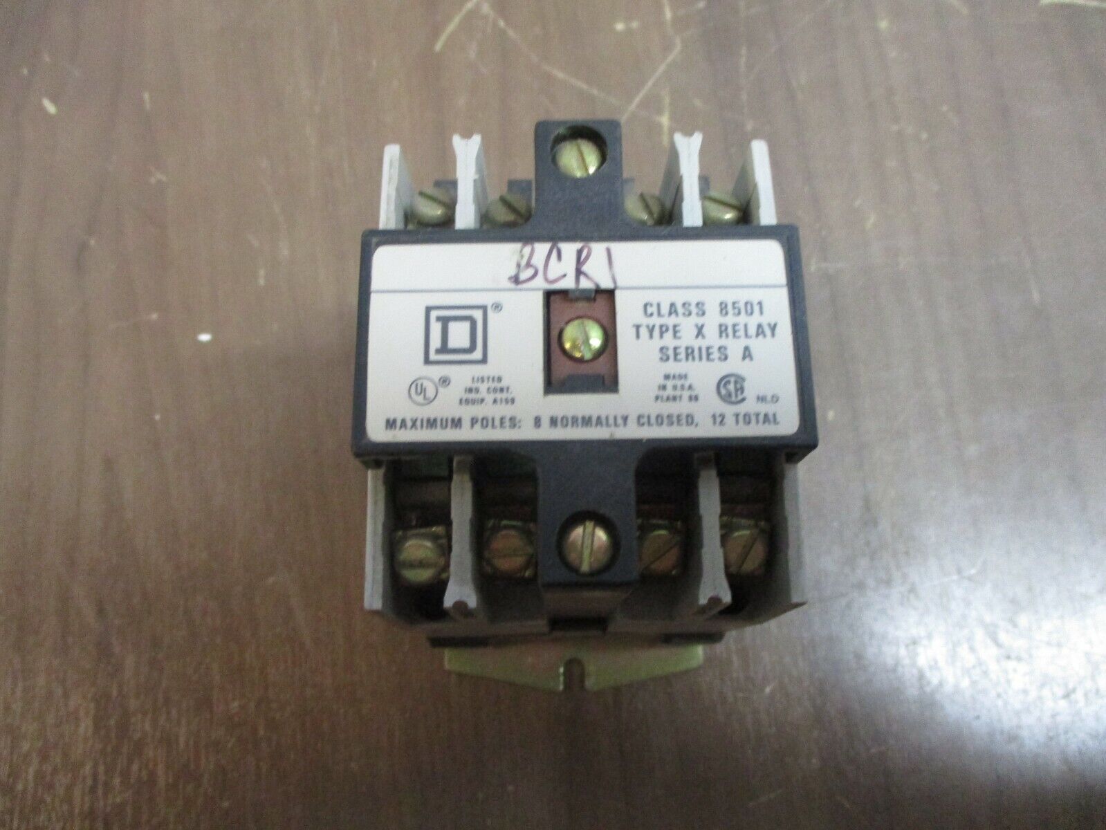 Square D Control Relay 8501 X0 40 9450 Ser. A 120V Coil 20A 600V Used