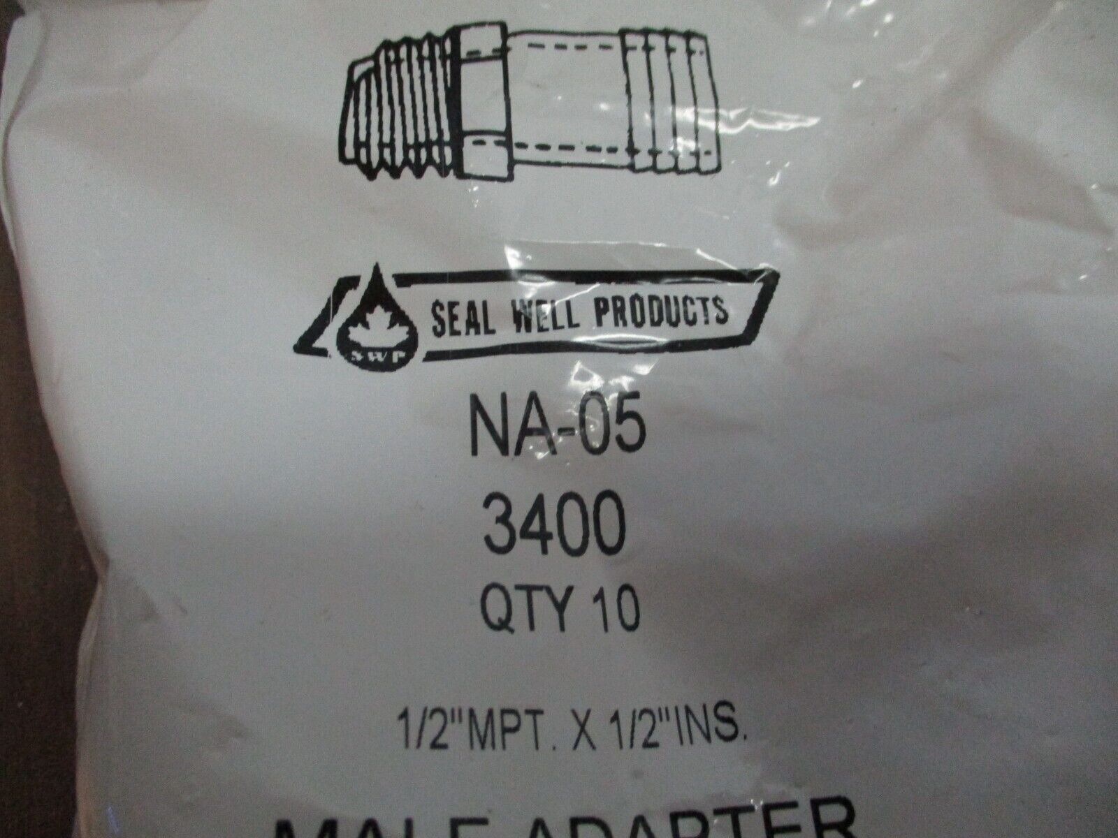 Boshart Male Nylon Adapter NA-05 1/2" MPT x 1/2" Ins. *2 Bags of 10* New Surplus