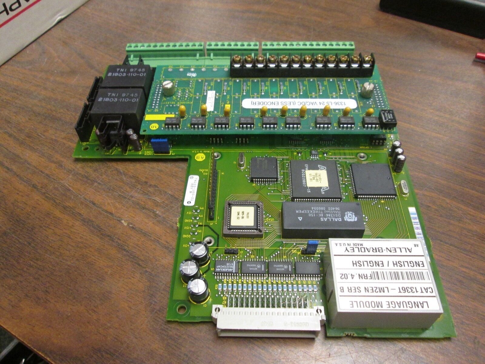 Allen-Bradley Language Module w/ Control Board 1336T-LM2EN/1336 L5 Ser B Used