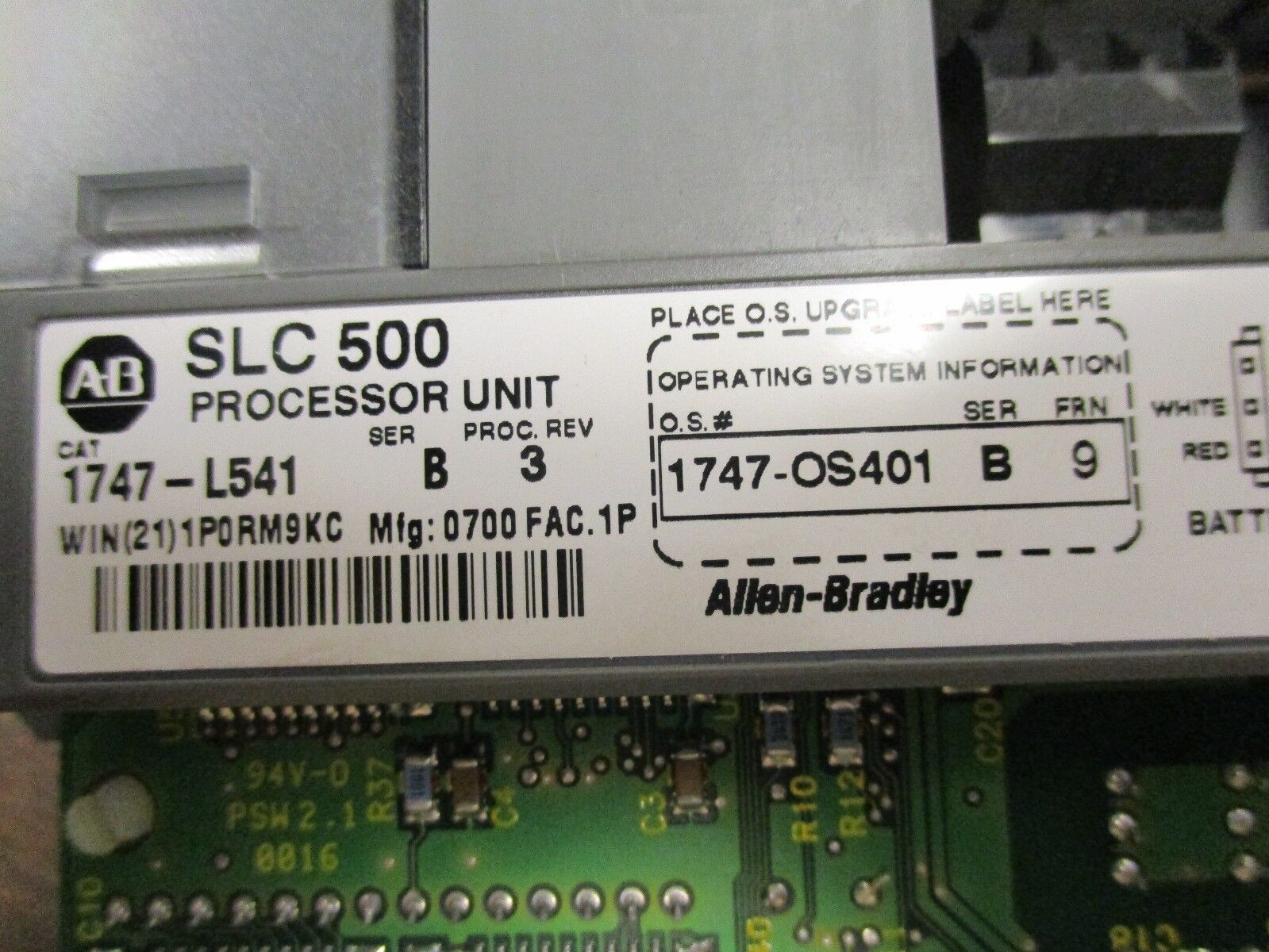 Allen-Bradley SLC500 Processor Unit 1747-L541 Ser B Proc Rev 3 Used