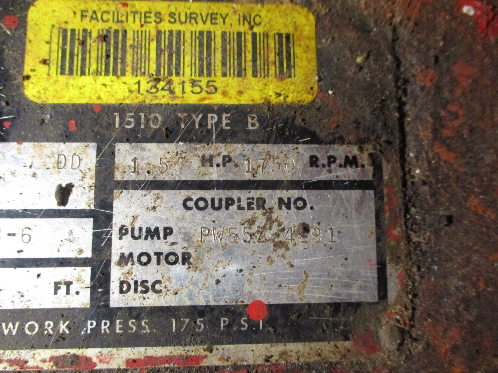 Bell & Gossett 1510 Type B Pump 51-T DD 1.5HP 1725RPM 3Ph Used