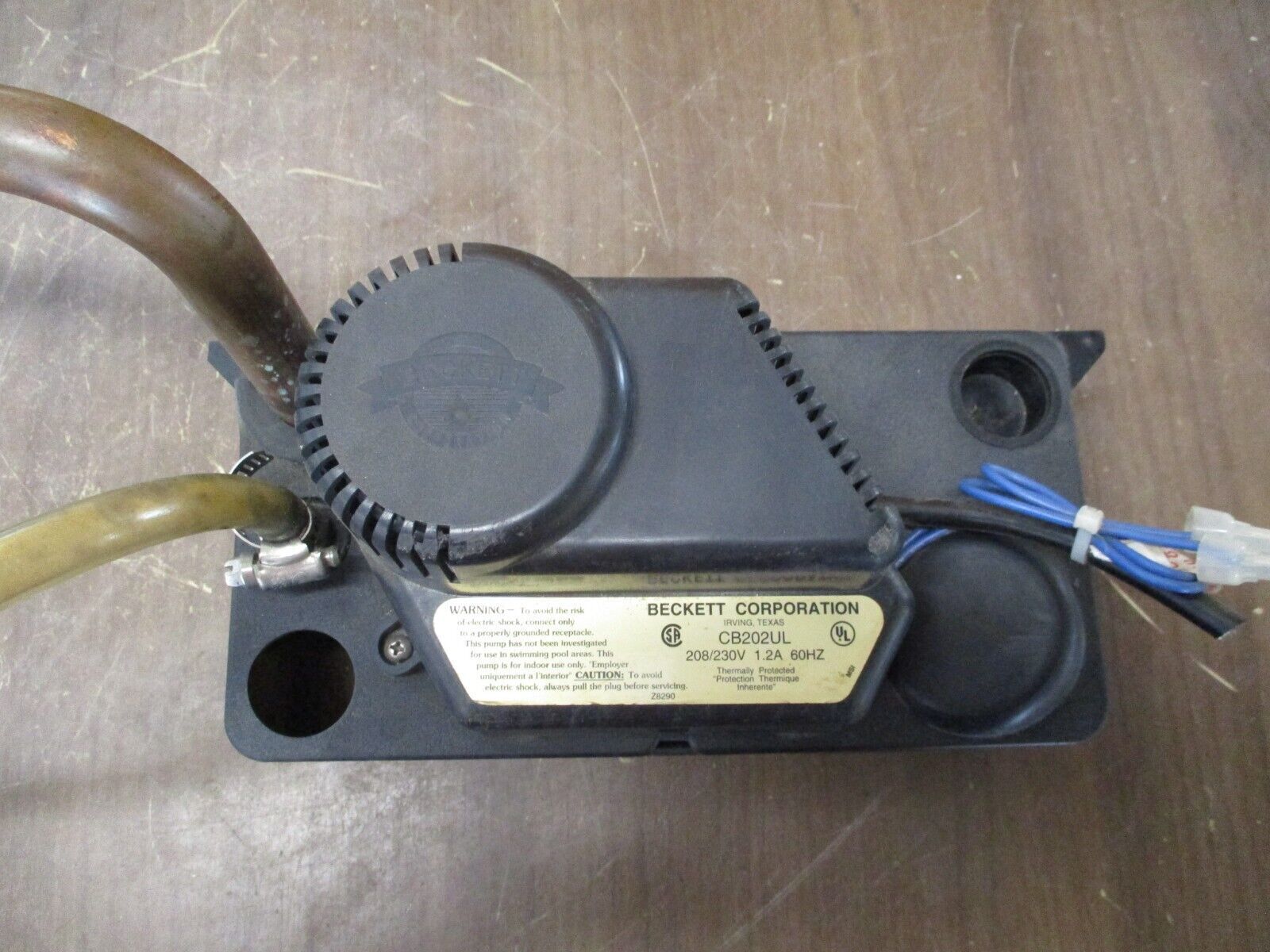 Beckett Condensate Pump CB202UL 208/230V 1.2A 60Hz Used