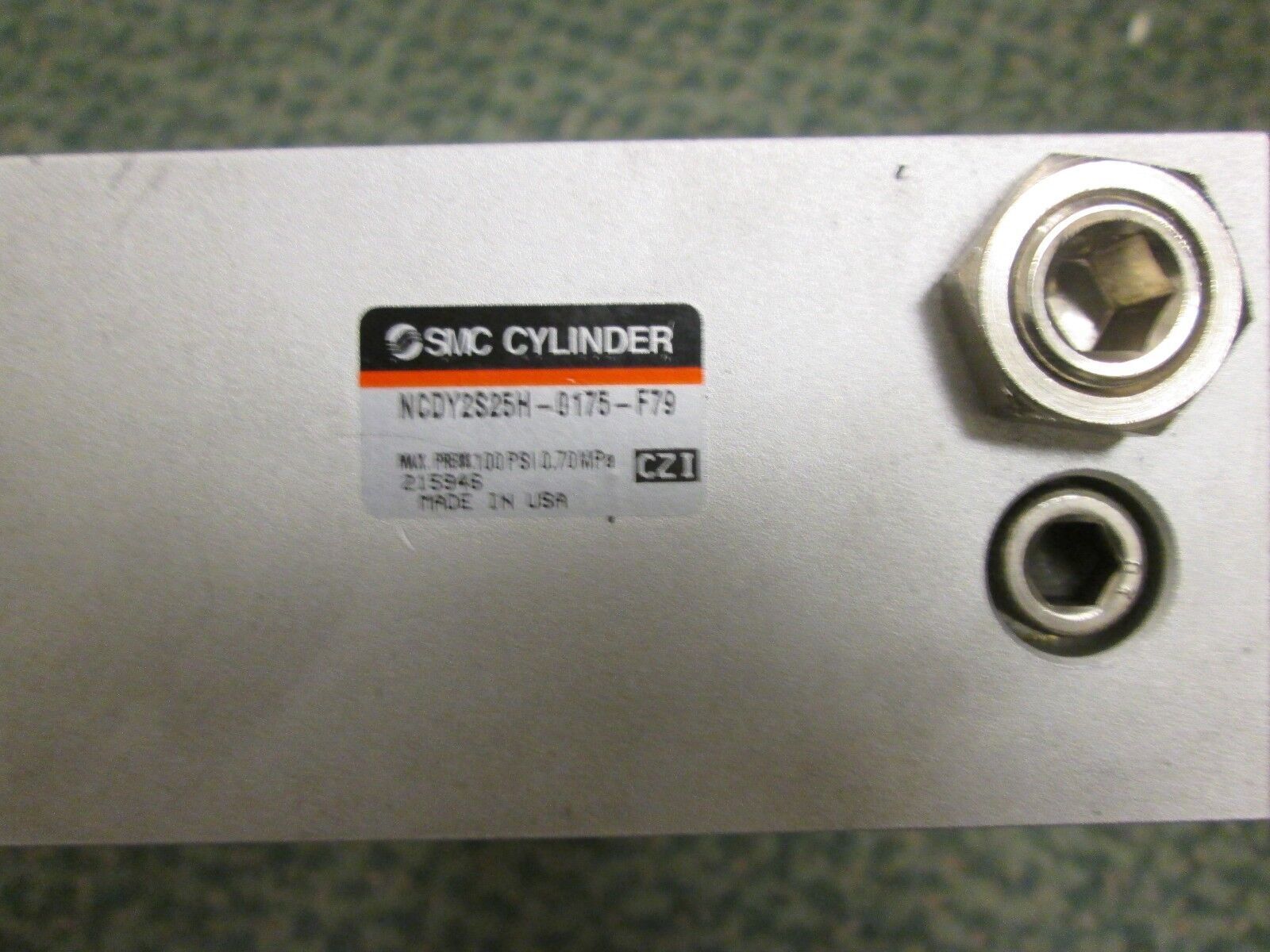 SMC Cylinder NCDY2S5H-0175-F79 100PSI .70MPa Used