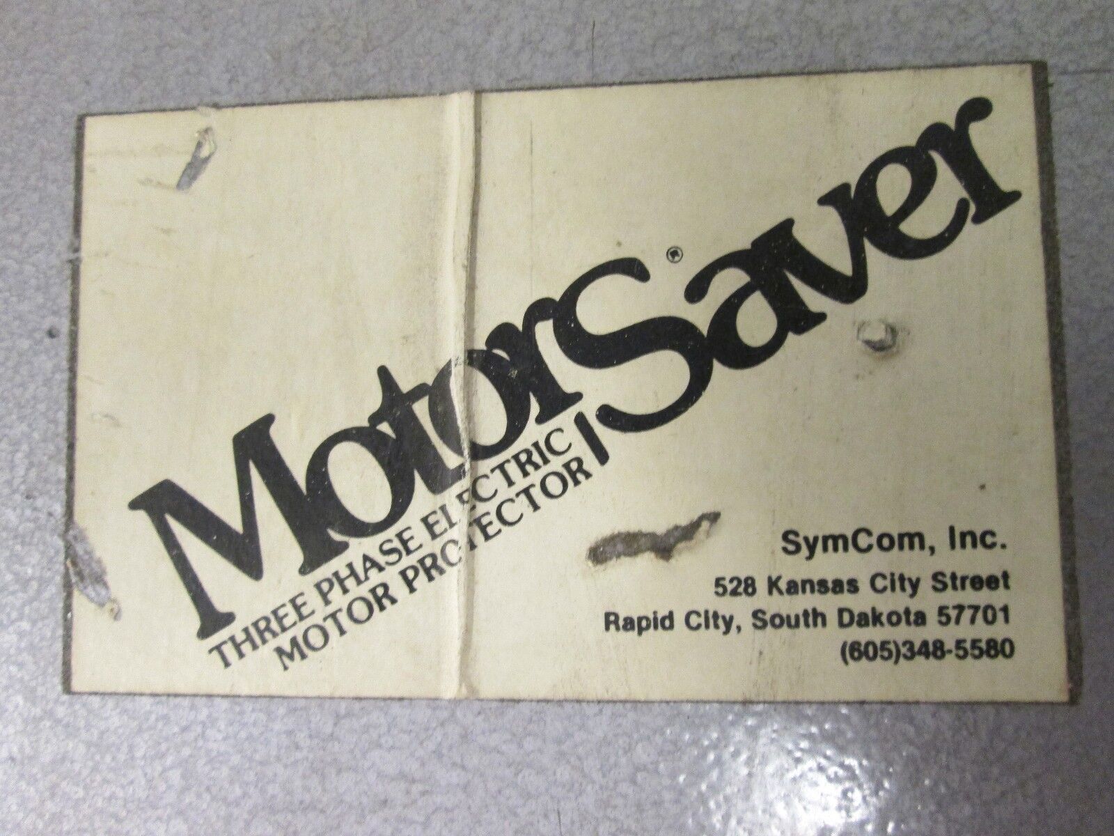 Motor Saver Model 100 MS100230 230VAC 60Hz 3Ph Used