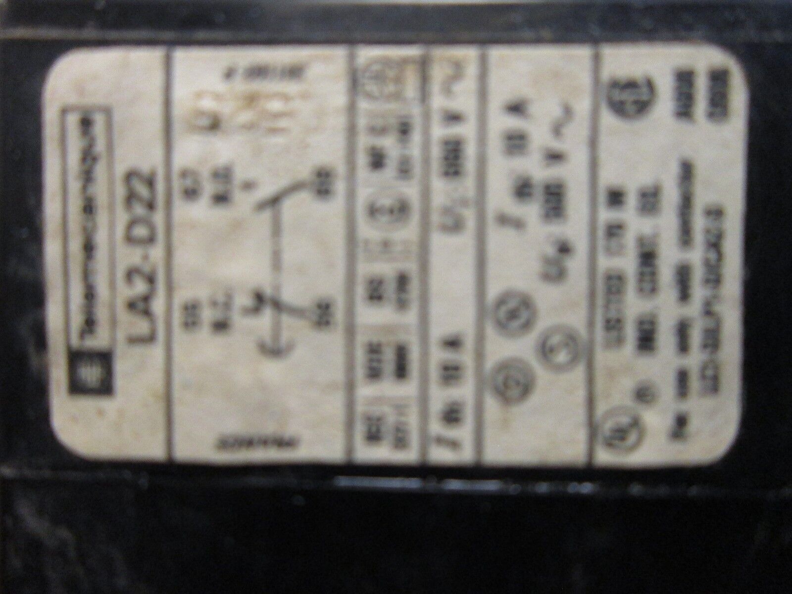 Telemecanique Timing Relay LA2-D22 CA2-DN1319-A60 120V Coil Range: .1-30sec Used