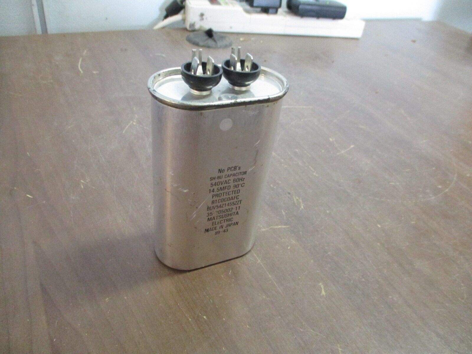 Matsushita SH-BU Capacitor 35-205002-11 540VAC 60Hz 14.5 MFD Used