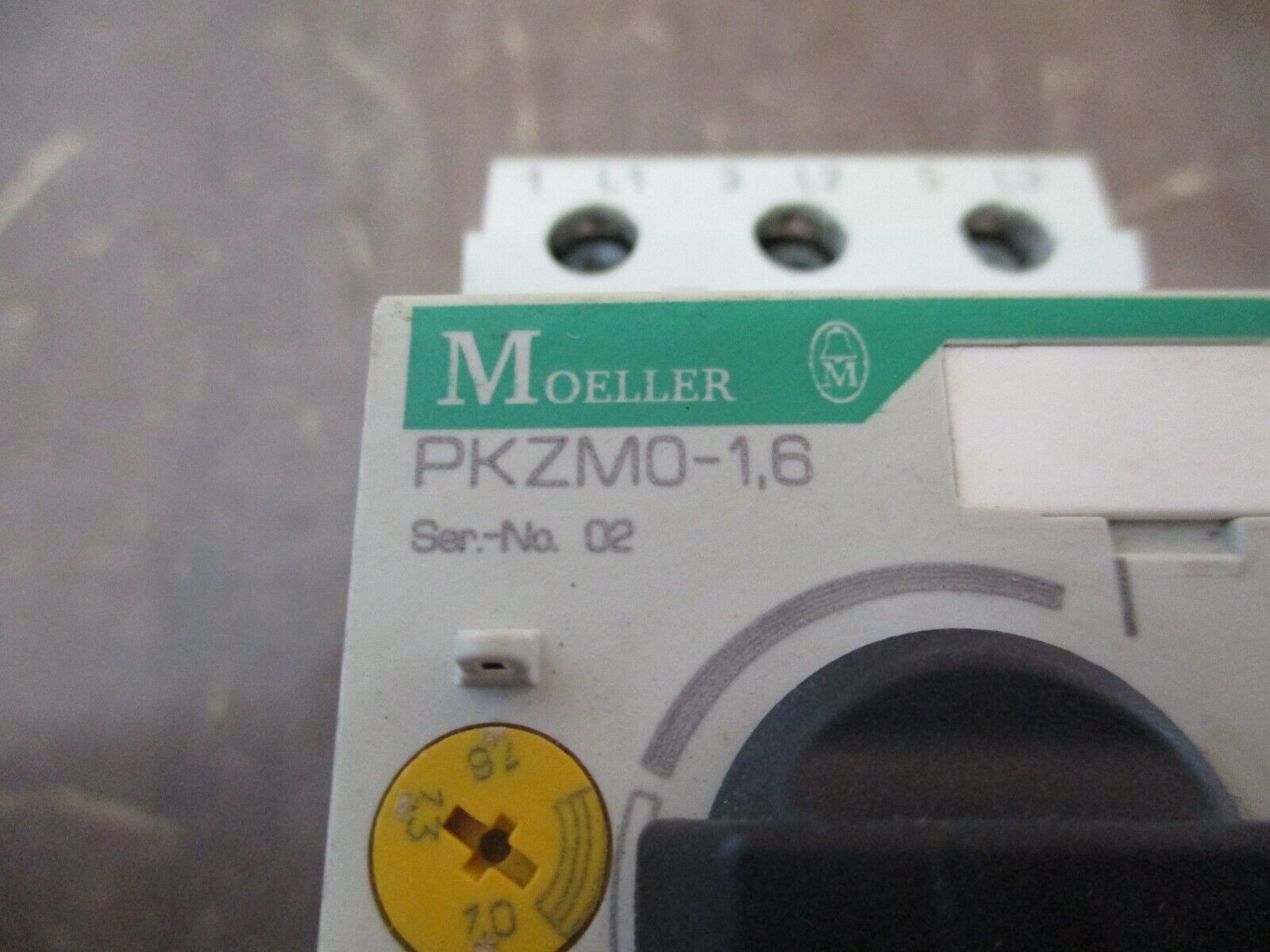 Moeller Manual Starter PKZM0-1,6 Ser. 02 Trip: 1.0-1.6A Used