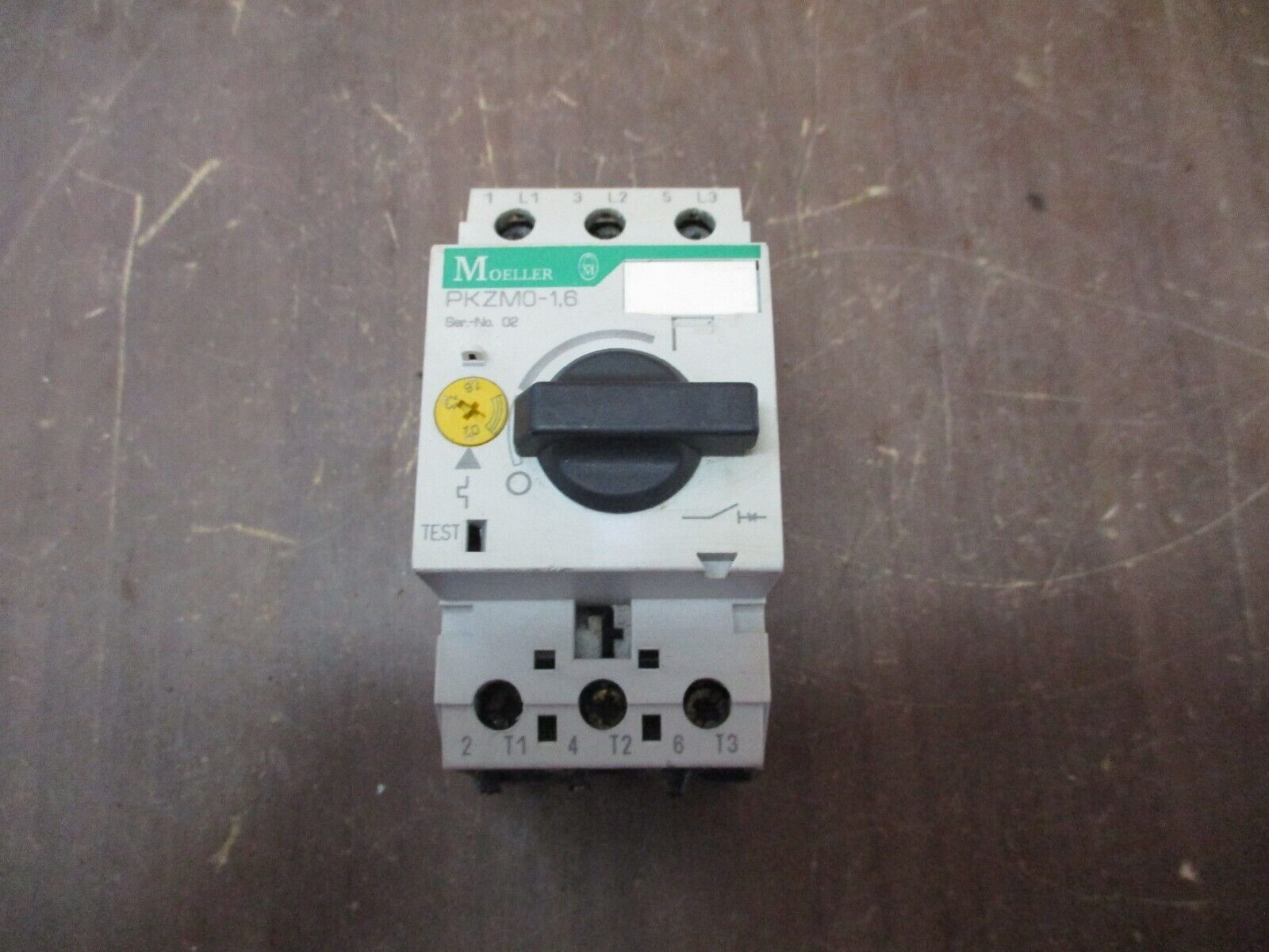 Moeller Manual Starter PKZM0-1,6 Ser. 02 Trip: 1.0-1.6A Used