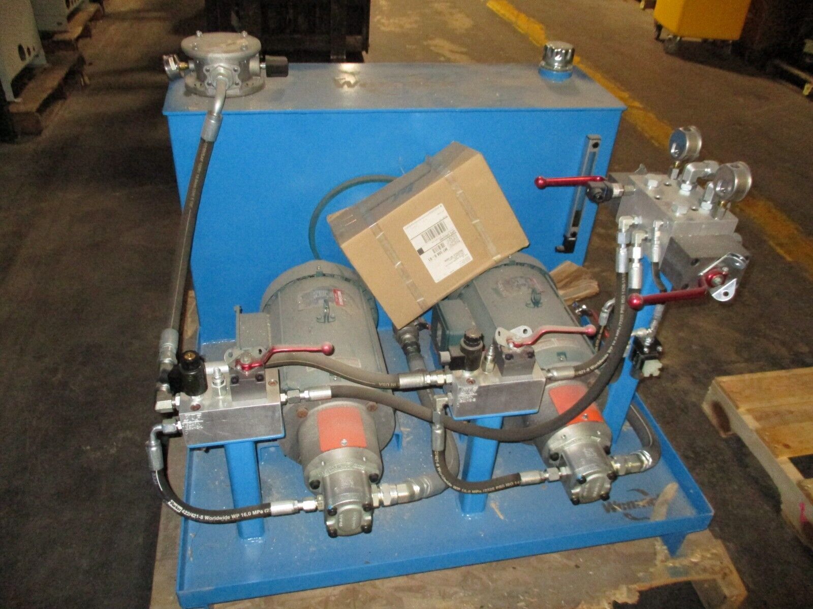 Womark Hydraulic Pump 9 510 290 023 Dual 7.5HP 1765RPM 208/230/460V 3Ph
